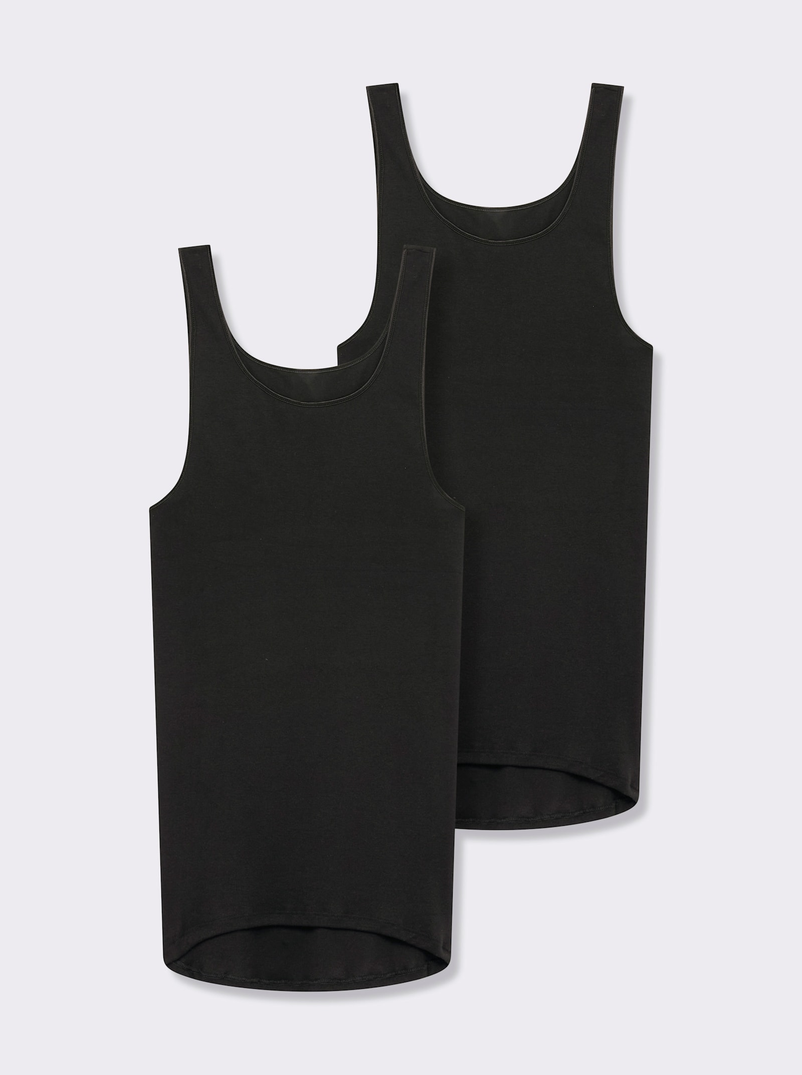 comazo Achselhemd mit verlängertem Rückenteil - schwarz