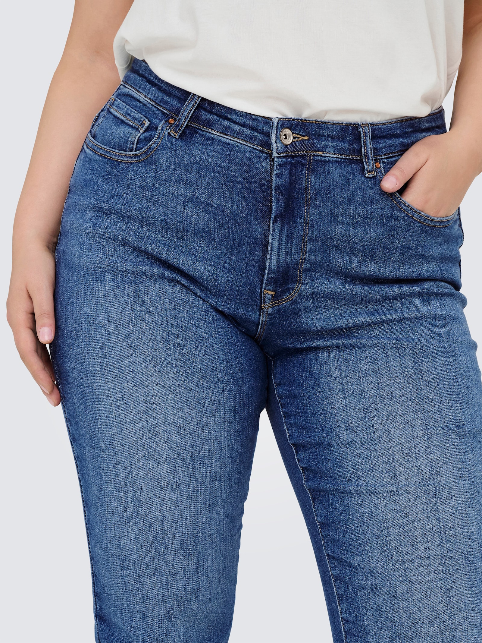 ONLY CARMAKOMA Slim-fit-Jeans - medium blue denim