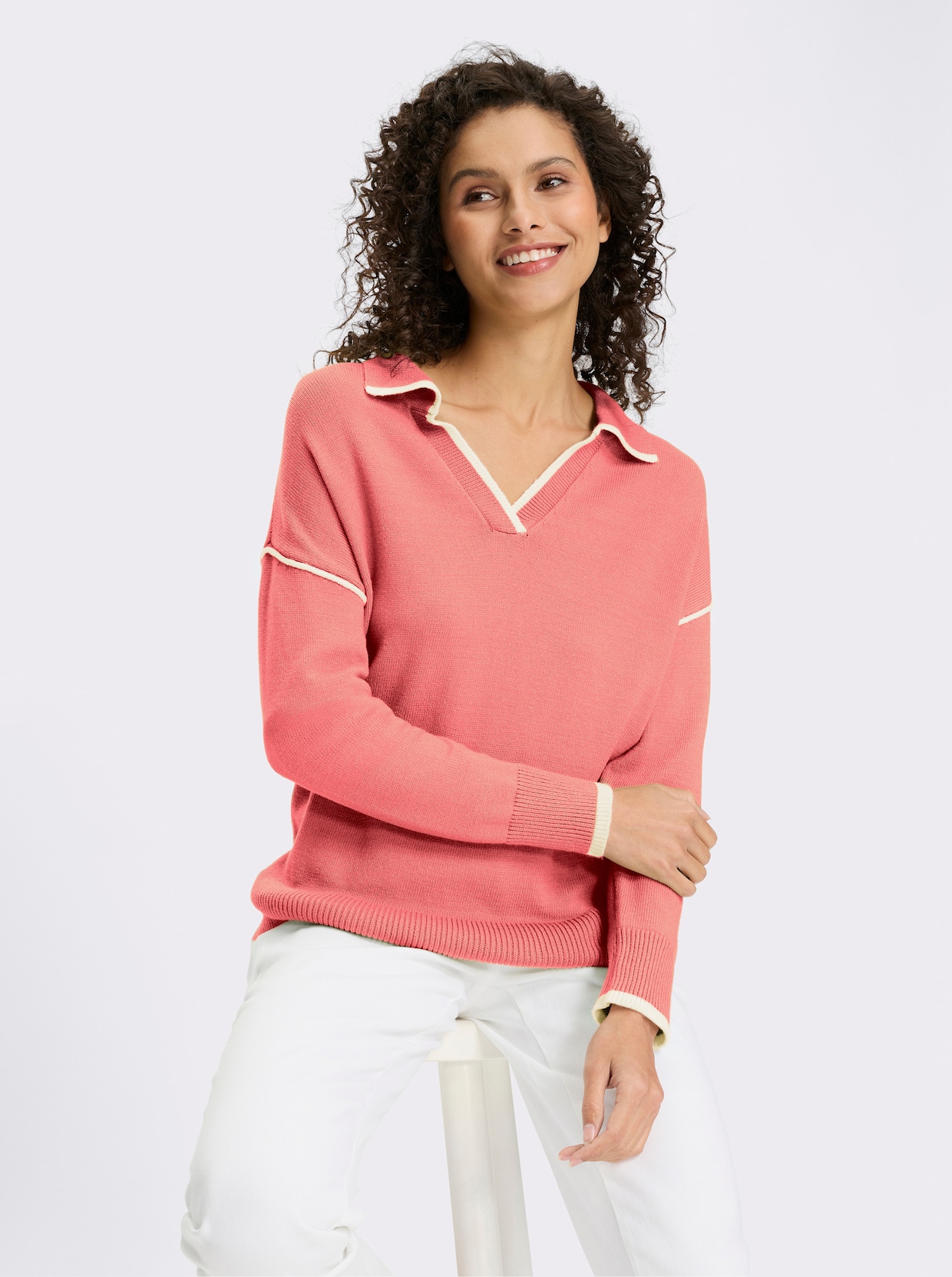 heine Polopullover - flamingo