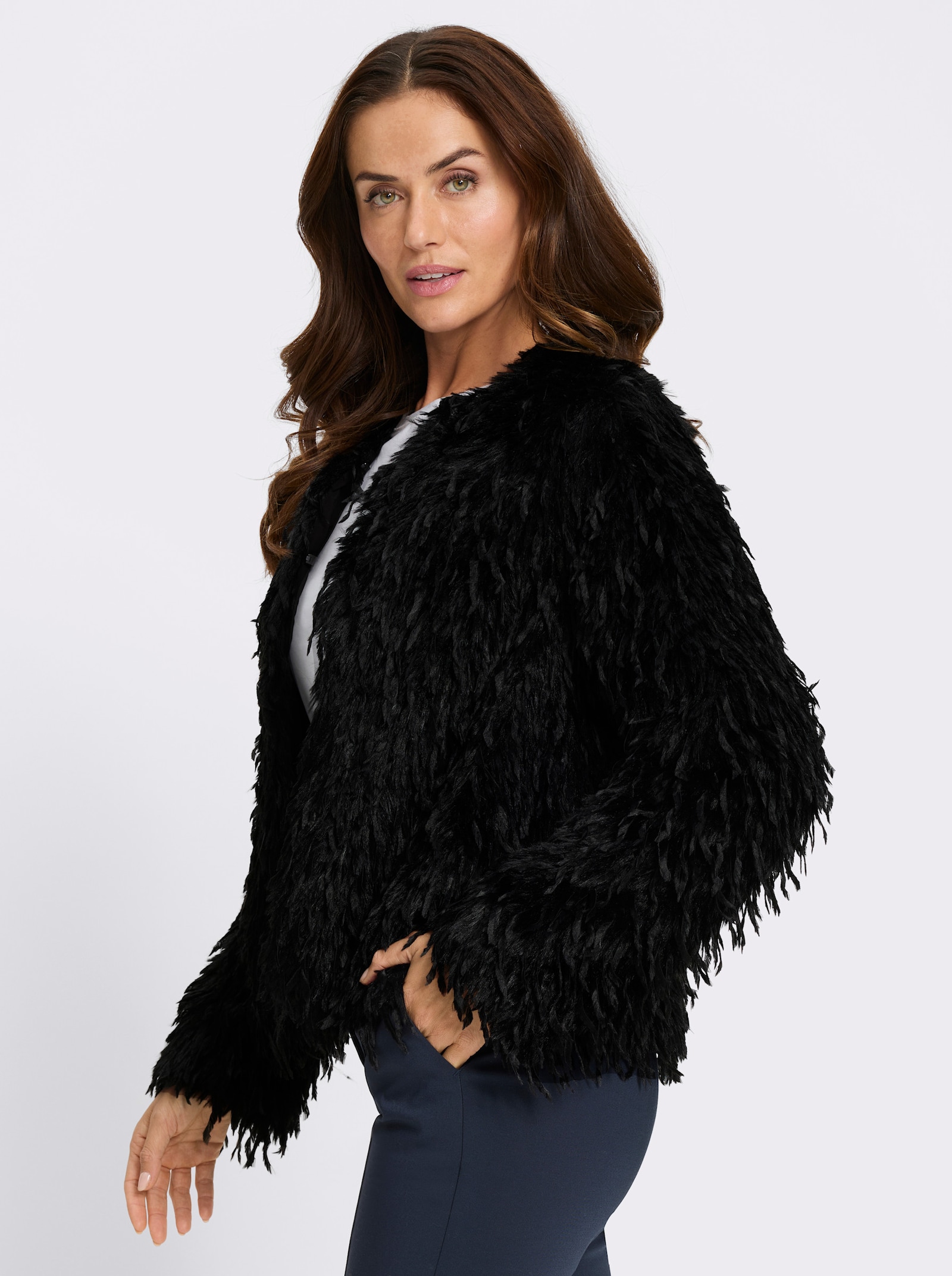 heine 2-in-1-Jacke mit abnehmbaren Ärmeln - schwarz