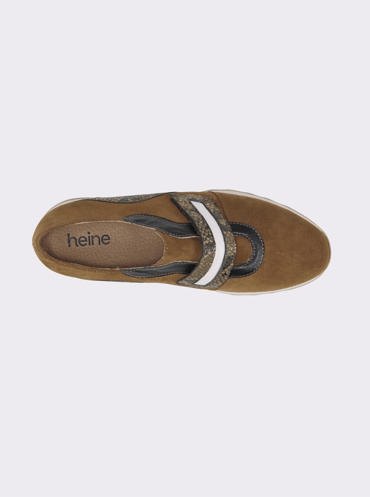 heine Sneaker - cognac/zwart/snake