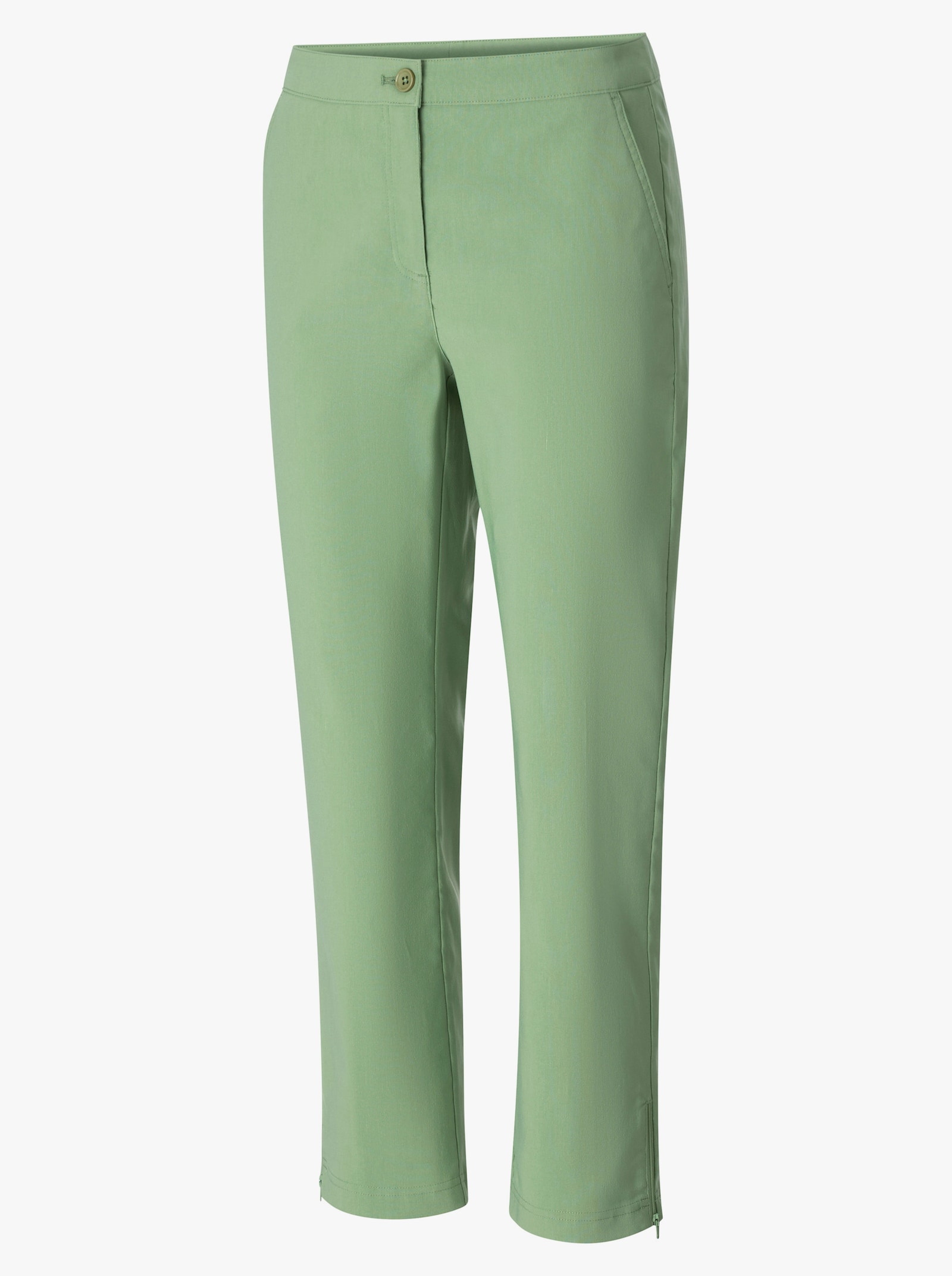 7/8-broek met ritssluitingen aan de zoom - eucalyptus