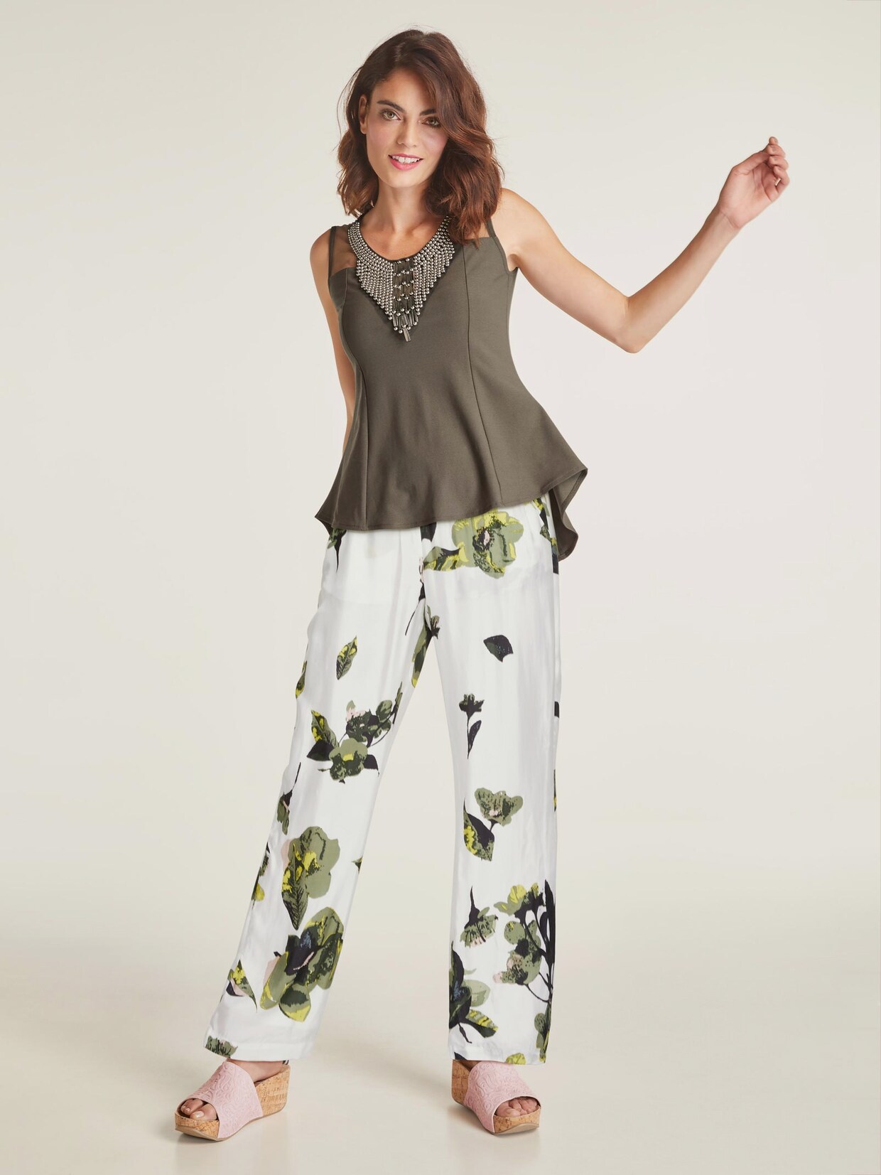 Linea Tesini Shirttop - khaki