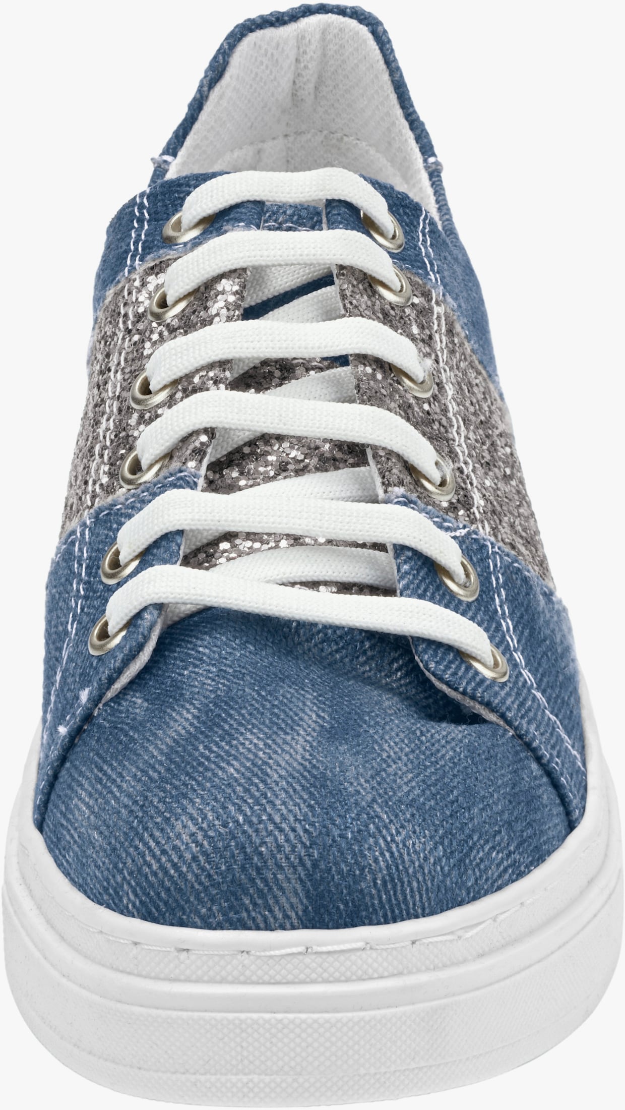 Andrea Conti Baskets - bleu jean-couleur argent