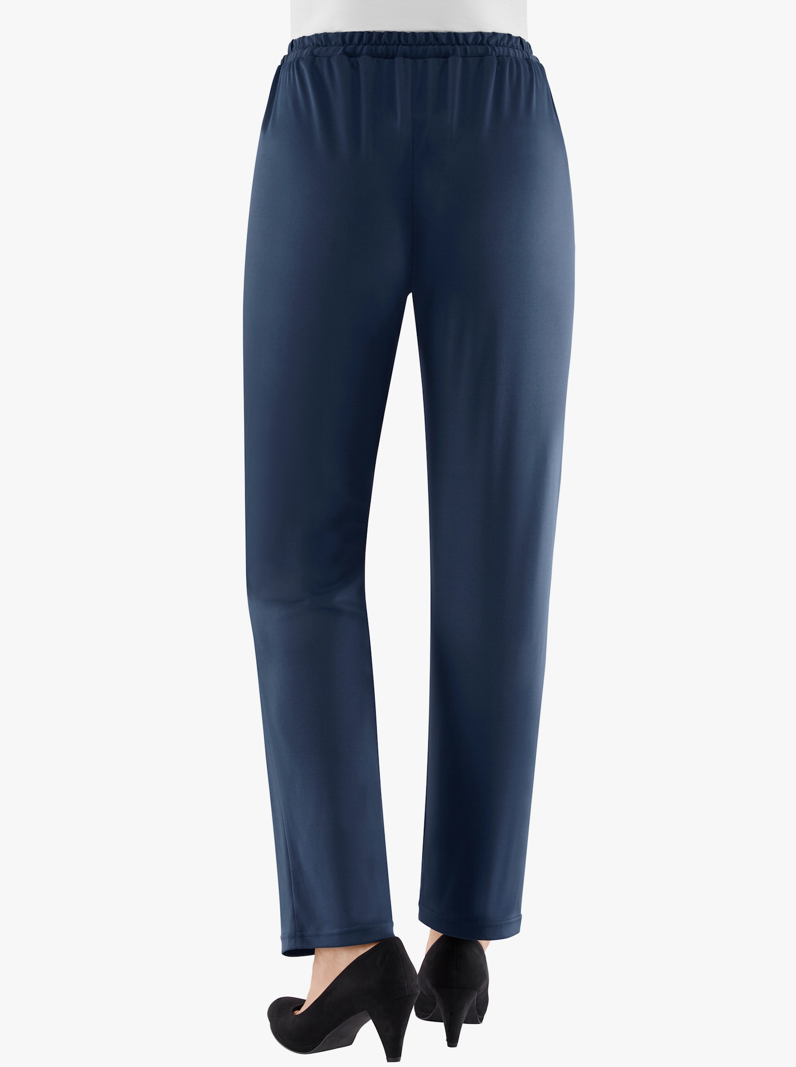 Žerzejové kalhoty s páskem - námořnická modrá