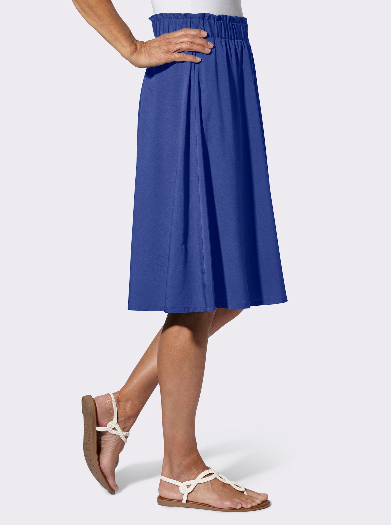 Schlupfrock mit Rüschen - royalblau