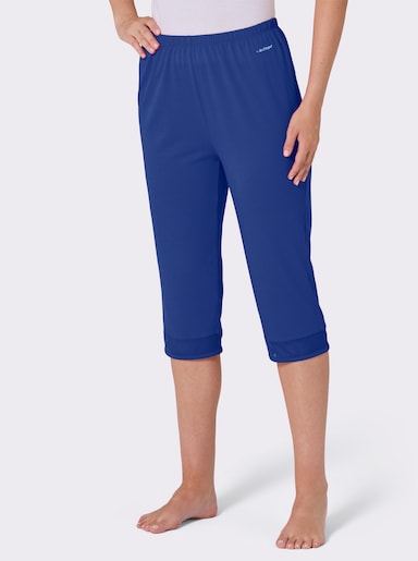 wäschepur Caprihose mit Mesh am Bein - royalblau