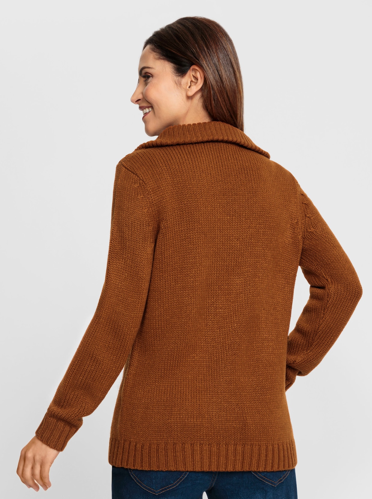 Troyer-Pullover - cognac