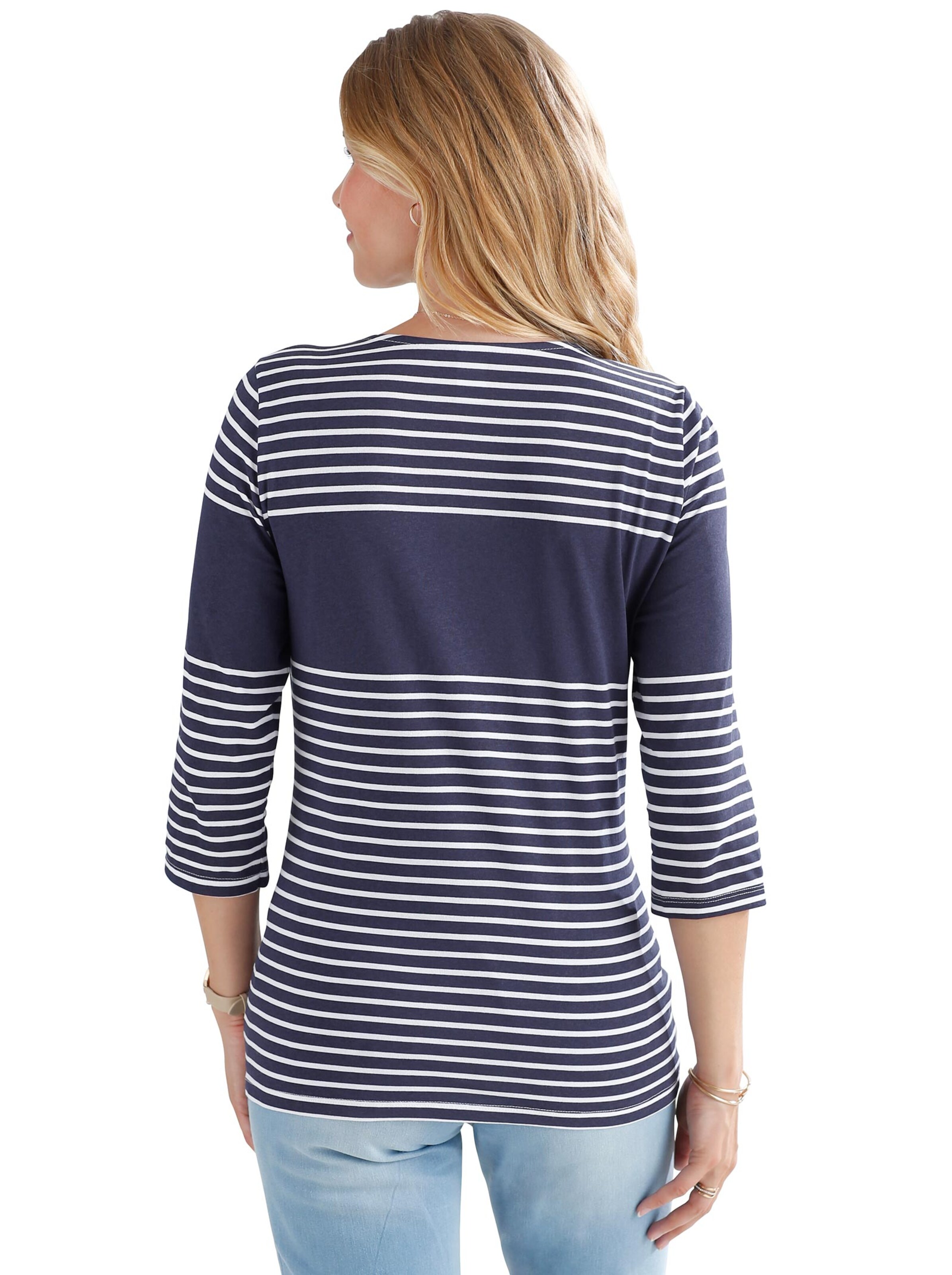 Shirt - nachtblau-geringelt