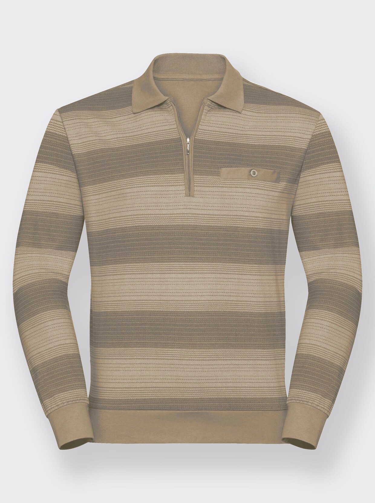 Marco Donati Longsleeve - beige gestreept