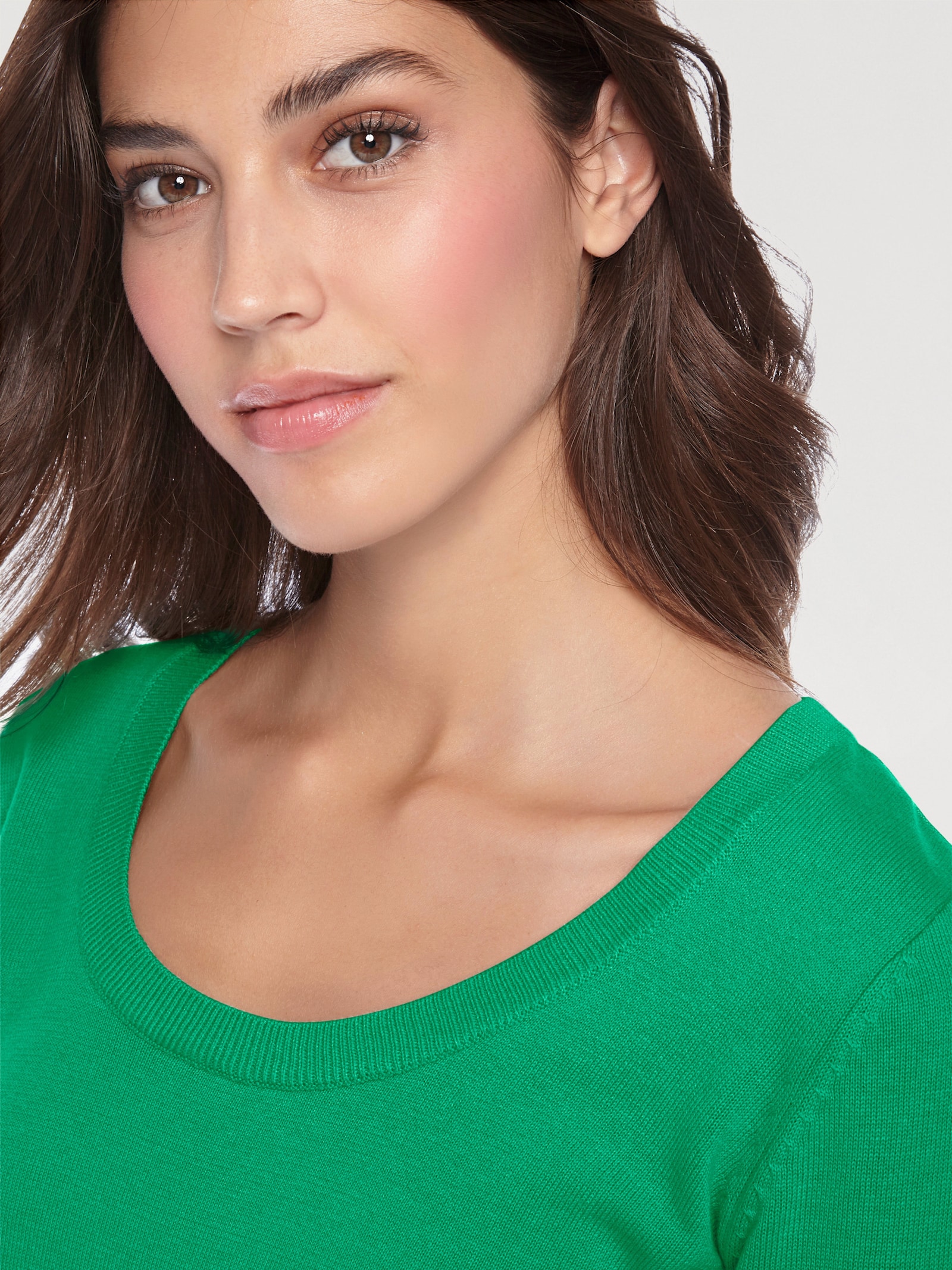 heine Rundhalspullover aus Feinstrick - grün