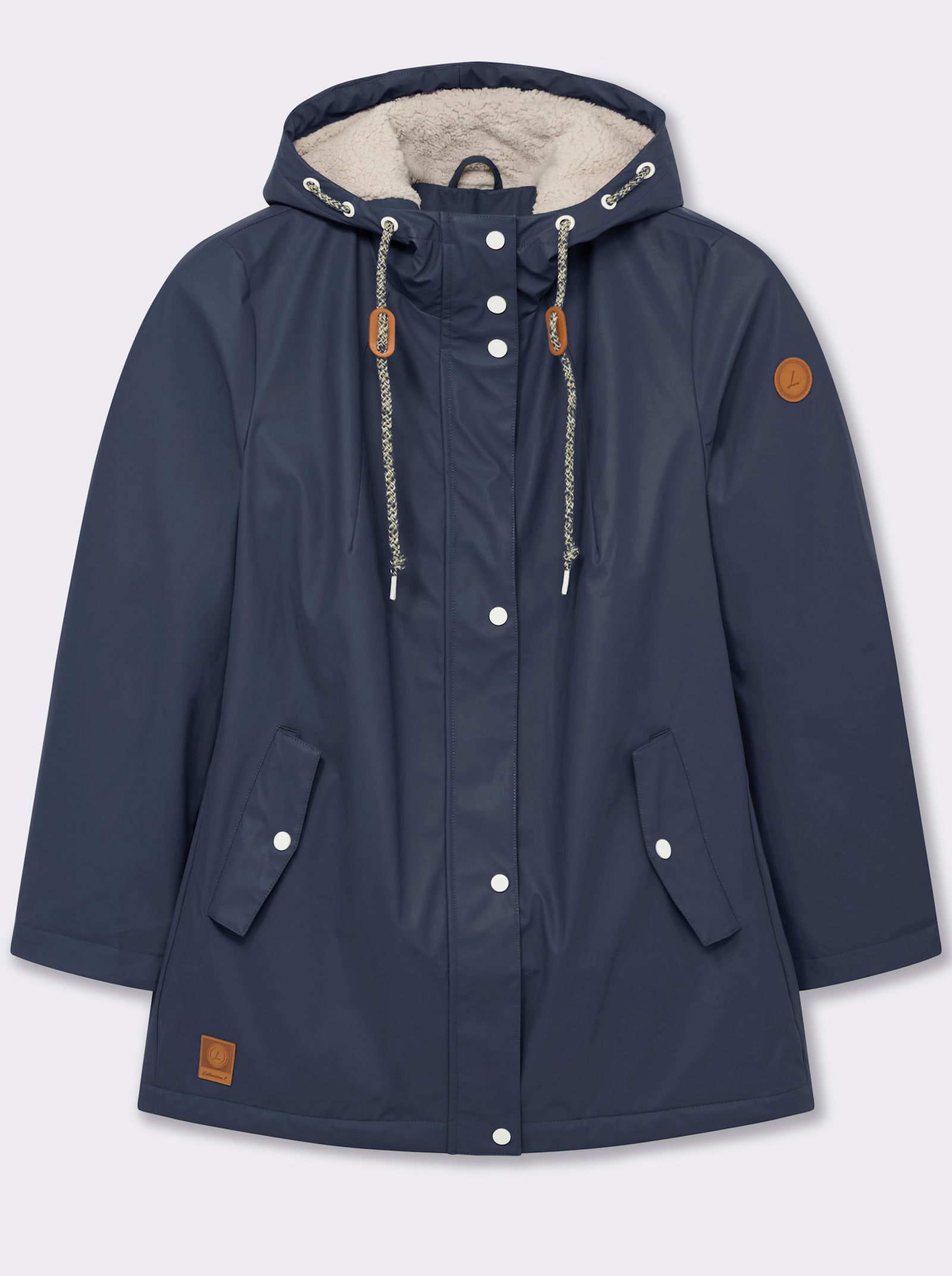 Jacke mit Teddy-Futter - marine