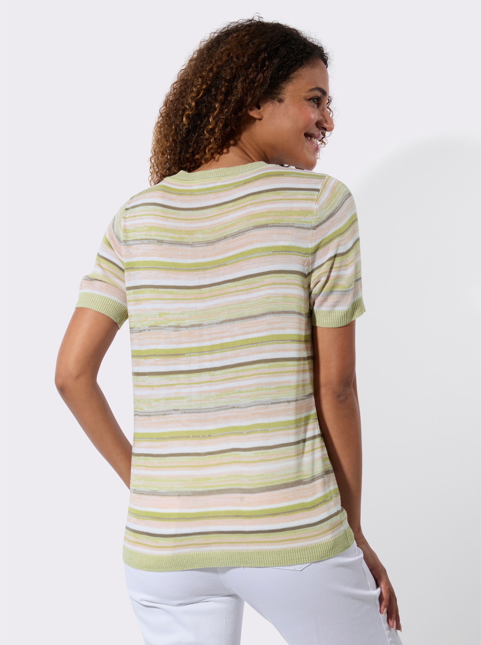 Pullover in Melange-Optik - puder-weiss-meliert