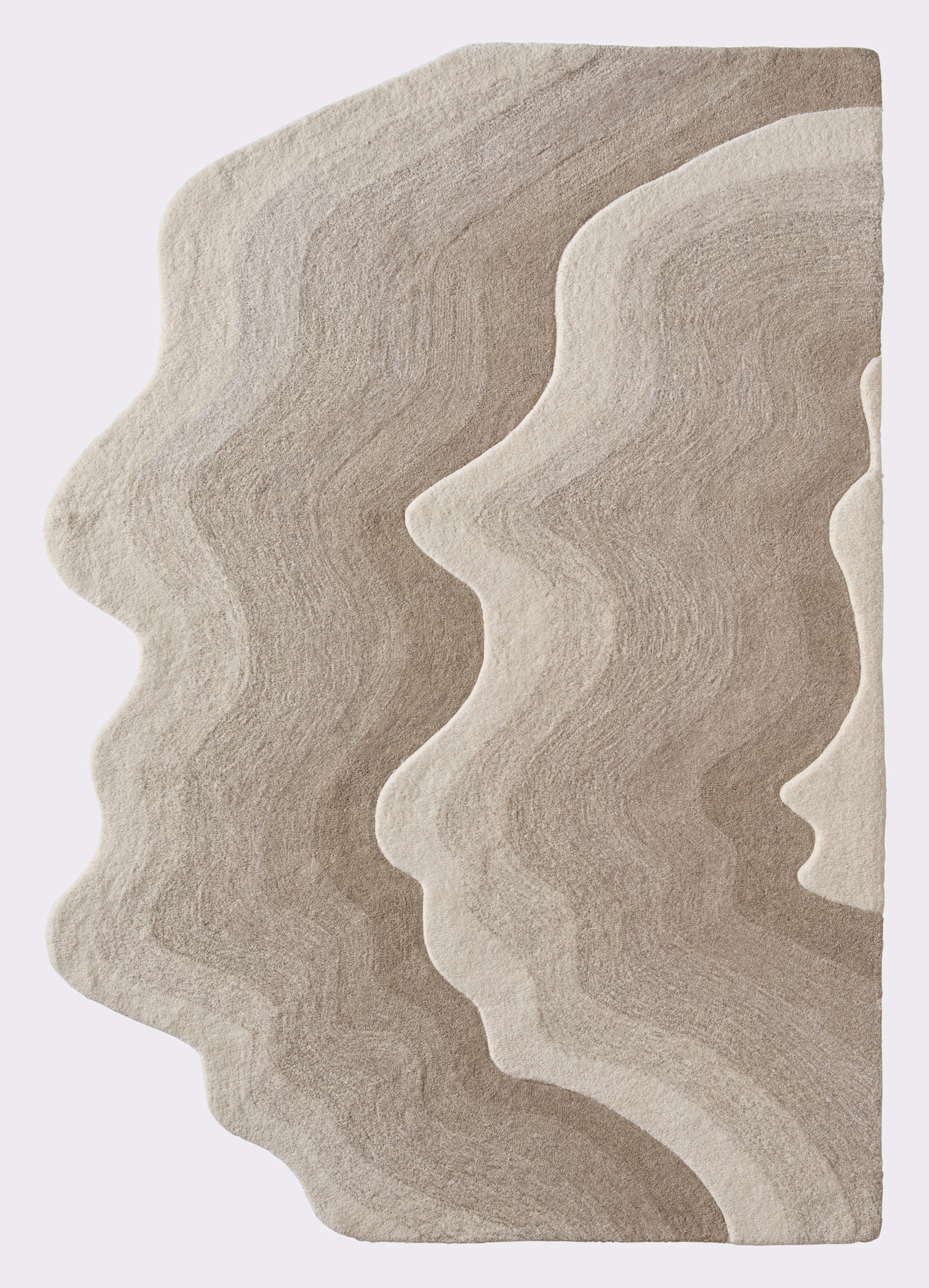 heine home Teppich - grau-ecru-meliert