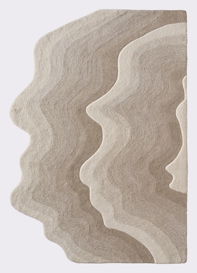 heine home Teppich - grau-ecru-meliert