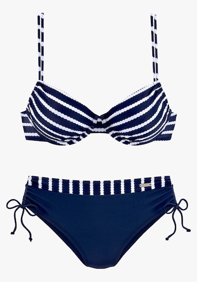 LASCANA Bügel-Bikini - marine-weiß
