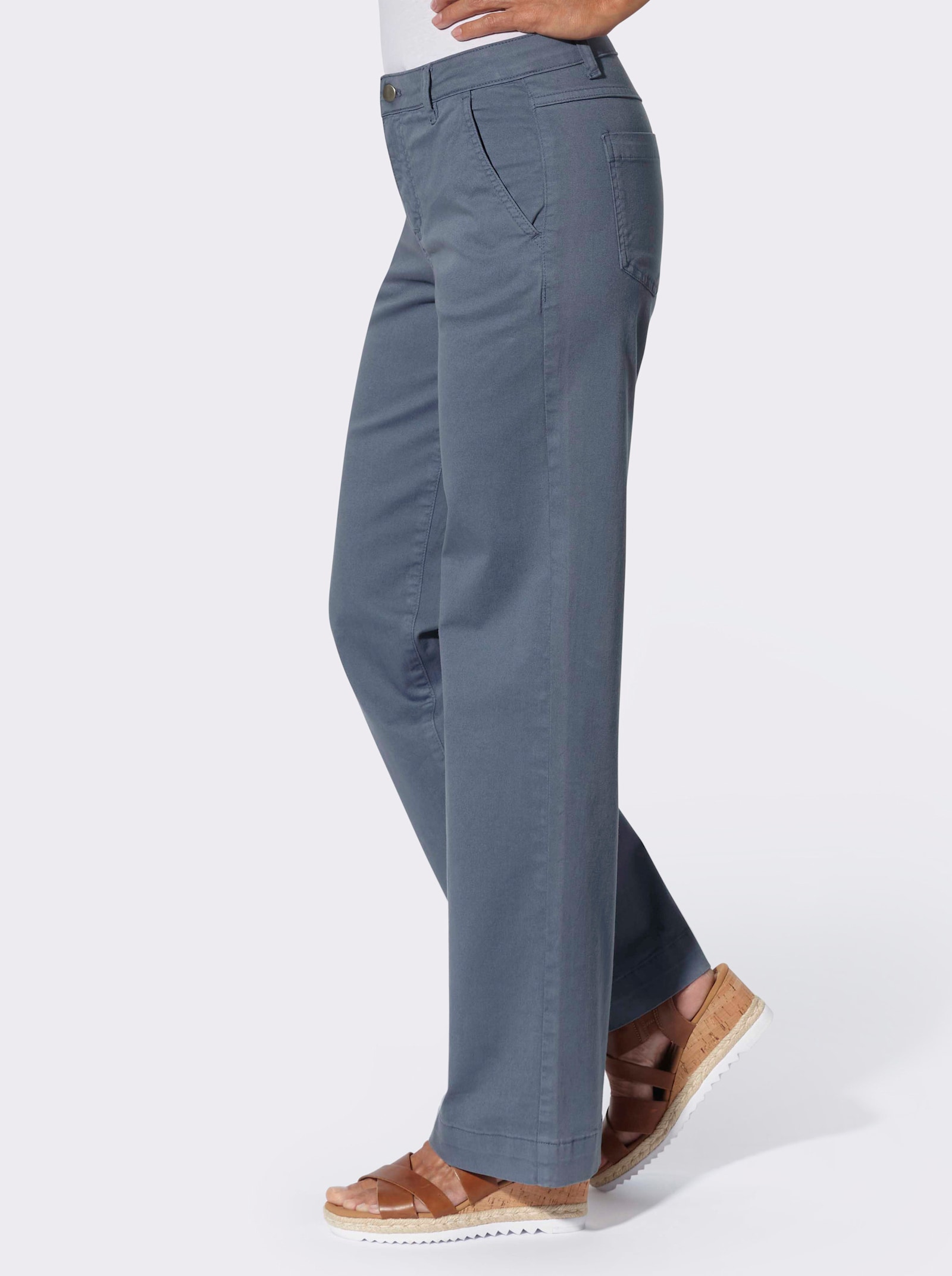 Gerade Jeans in Twill-Qualität - rauchblau