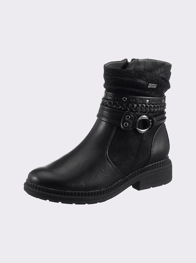 Jana Stiefelette mit Polsterung - schwarz