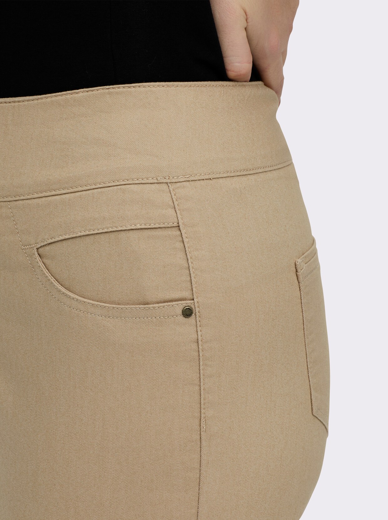 Schlupfhose mit hohem Dehnbund - sand