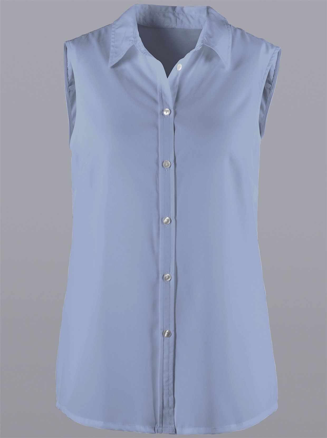 Mouwloze blouse - lichtblauw