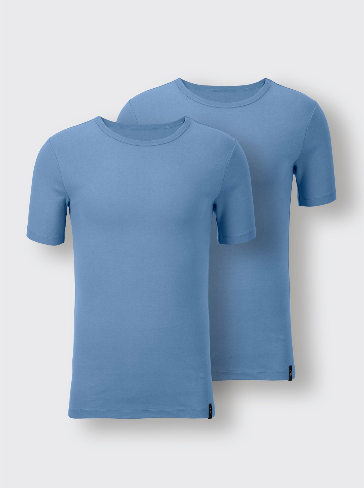 wäschepur men shirt - middenblauw