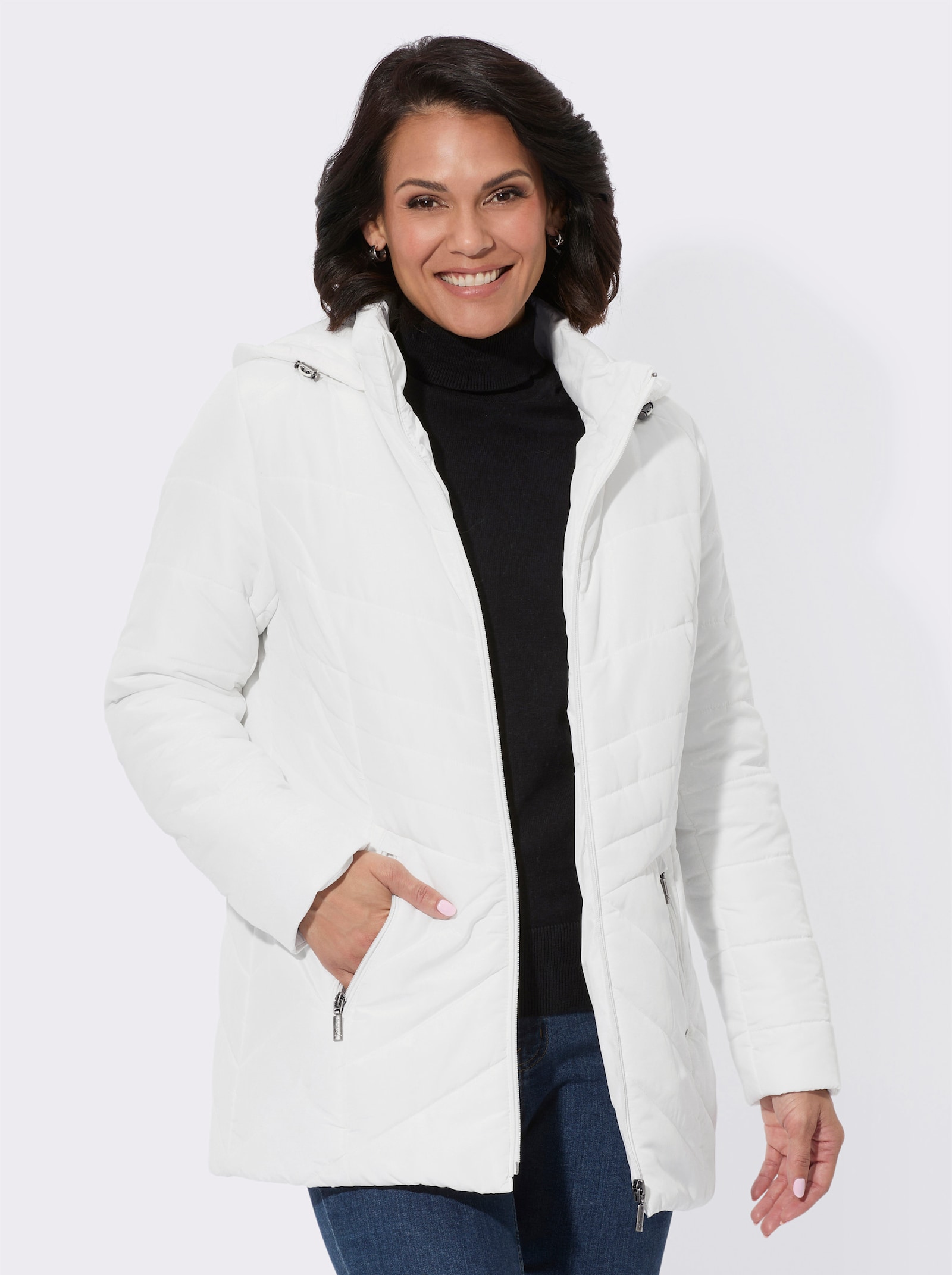 Steppjacke mit Innentasche - ecru