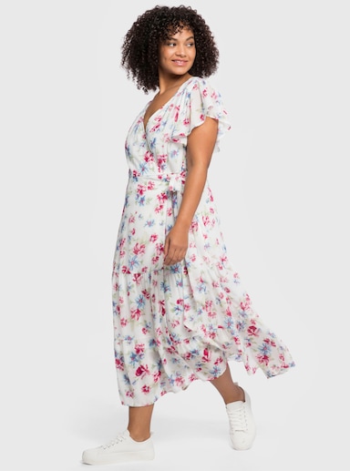 sheego by Joe Browns Chiffonkleid - weiß bedruckt