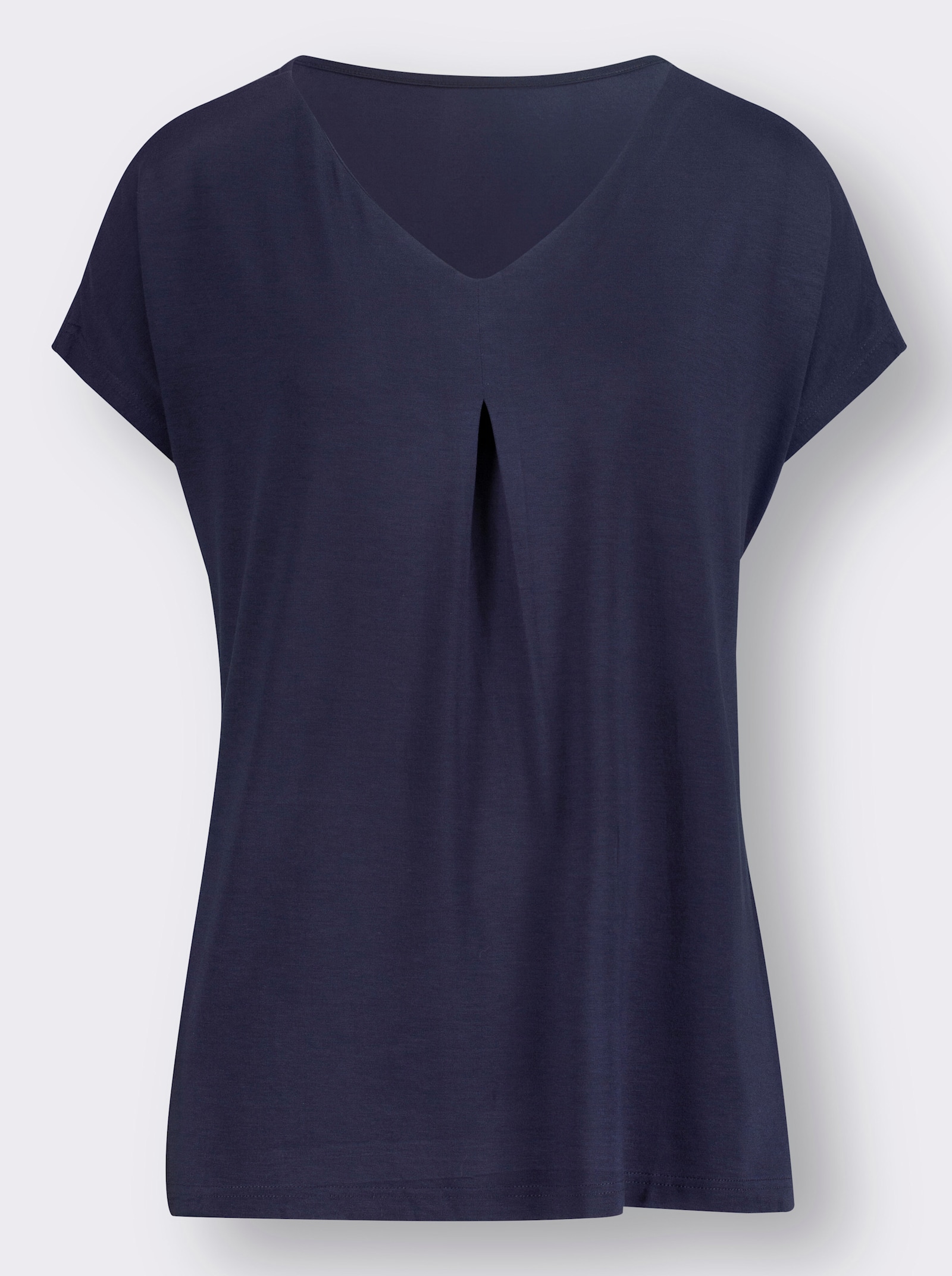 Shirt in Viskose-Qualität - nachtblau