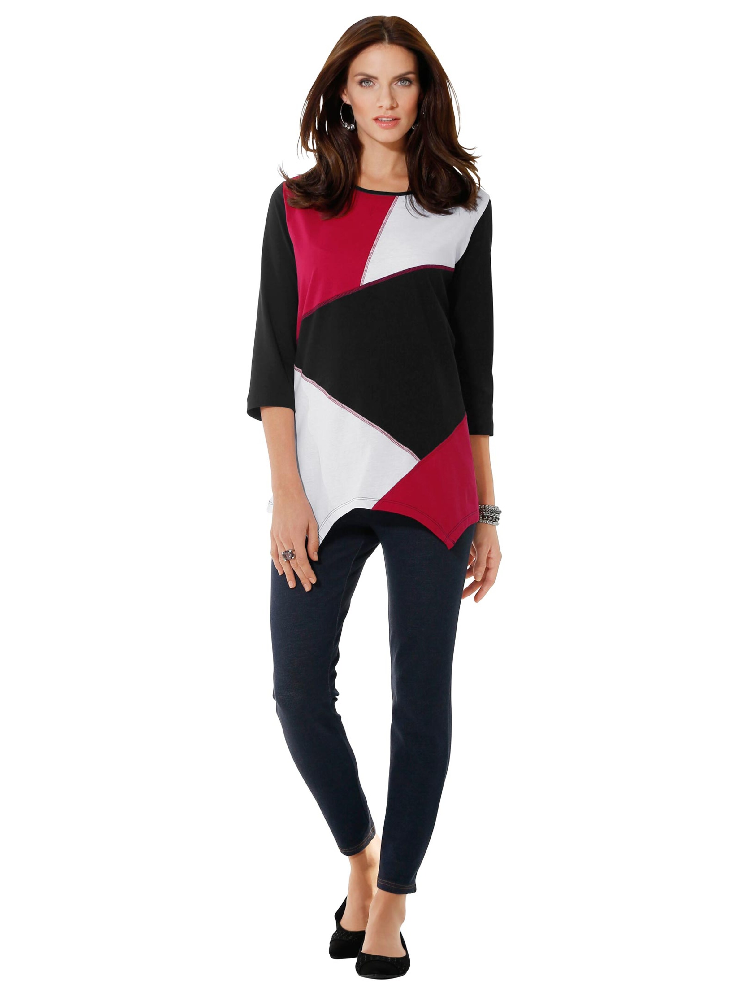 Shirttunika - schwarz-rot