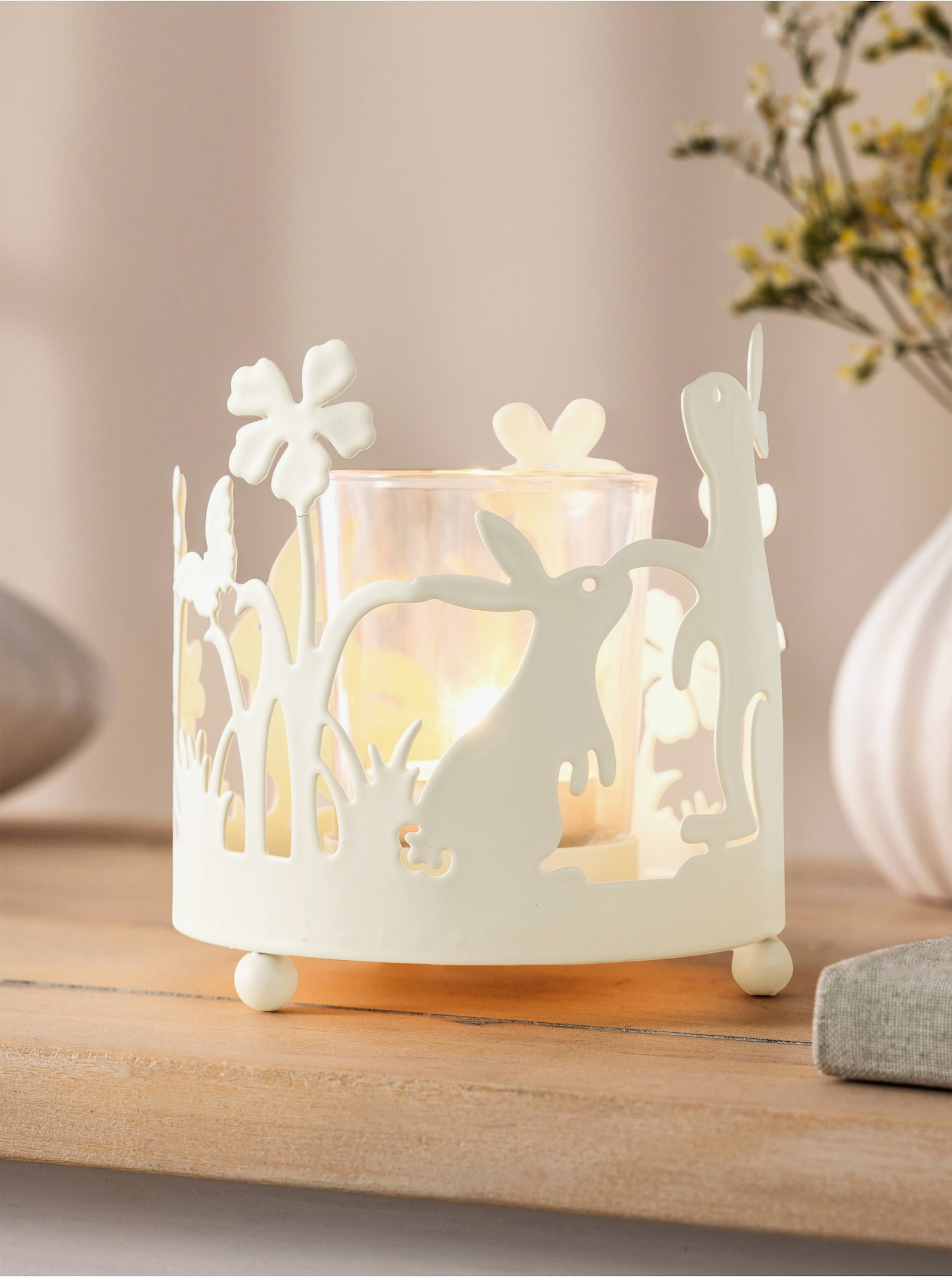 Kerzenhalter - weiß
