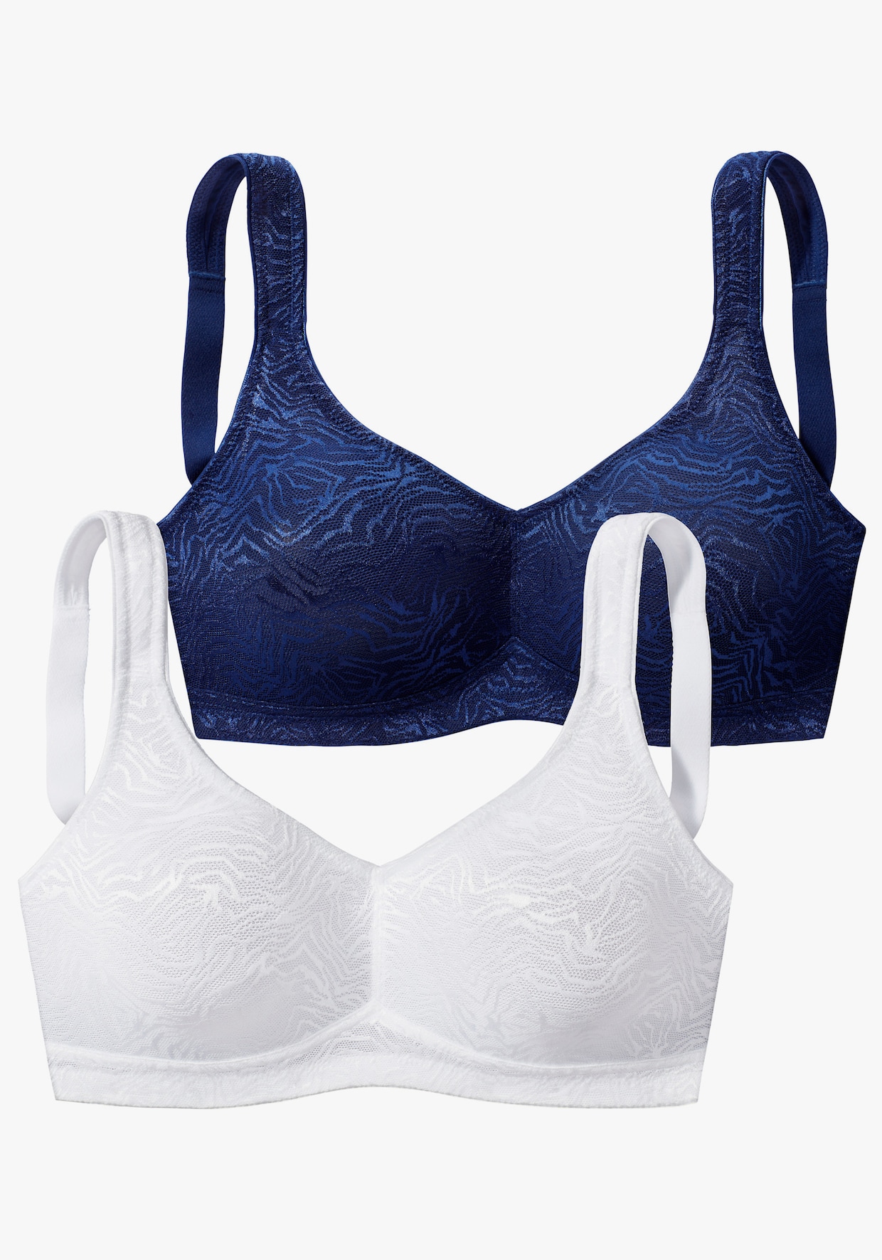 petite fleur Soft-BH - navy + weiß