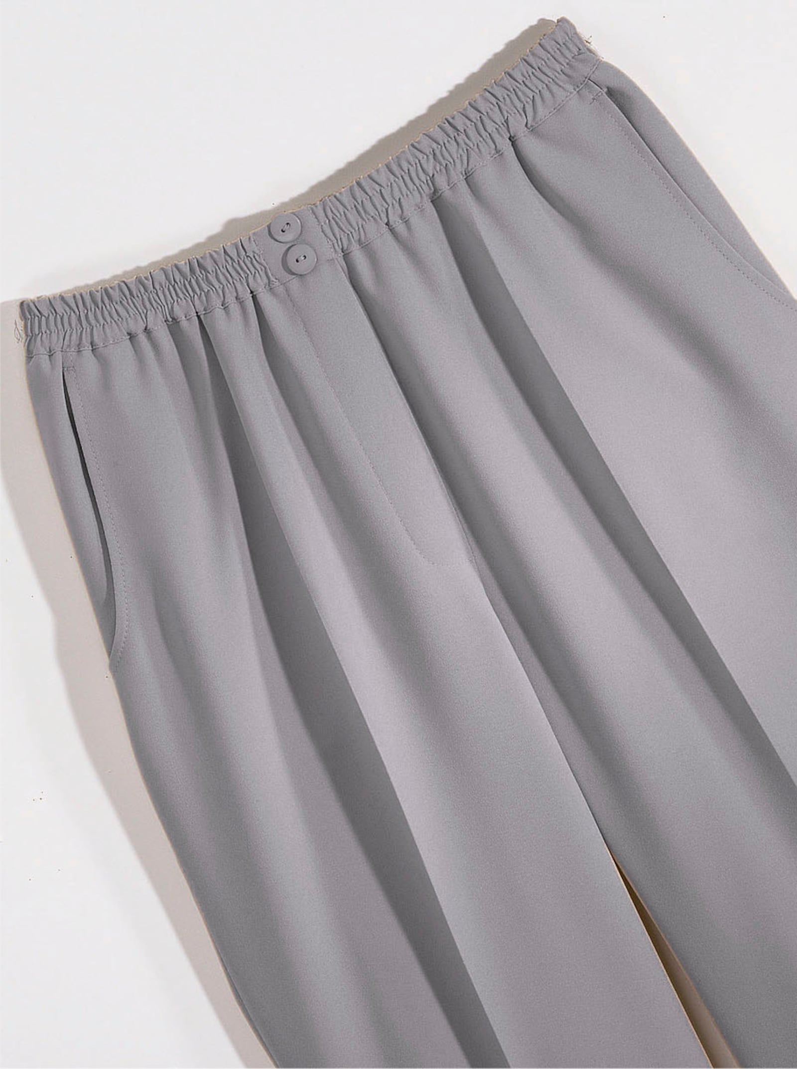 Come on Comfortbroek, ademend en strijkarm - zilvergrijs