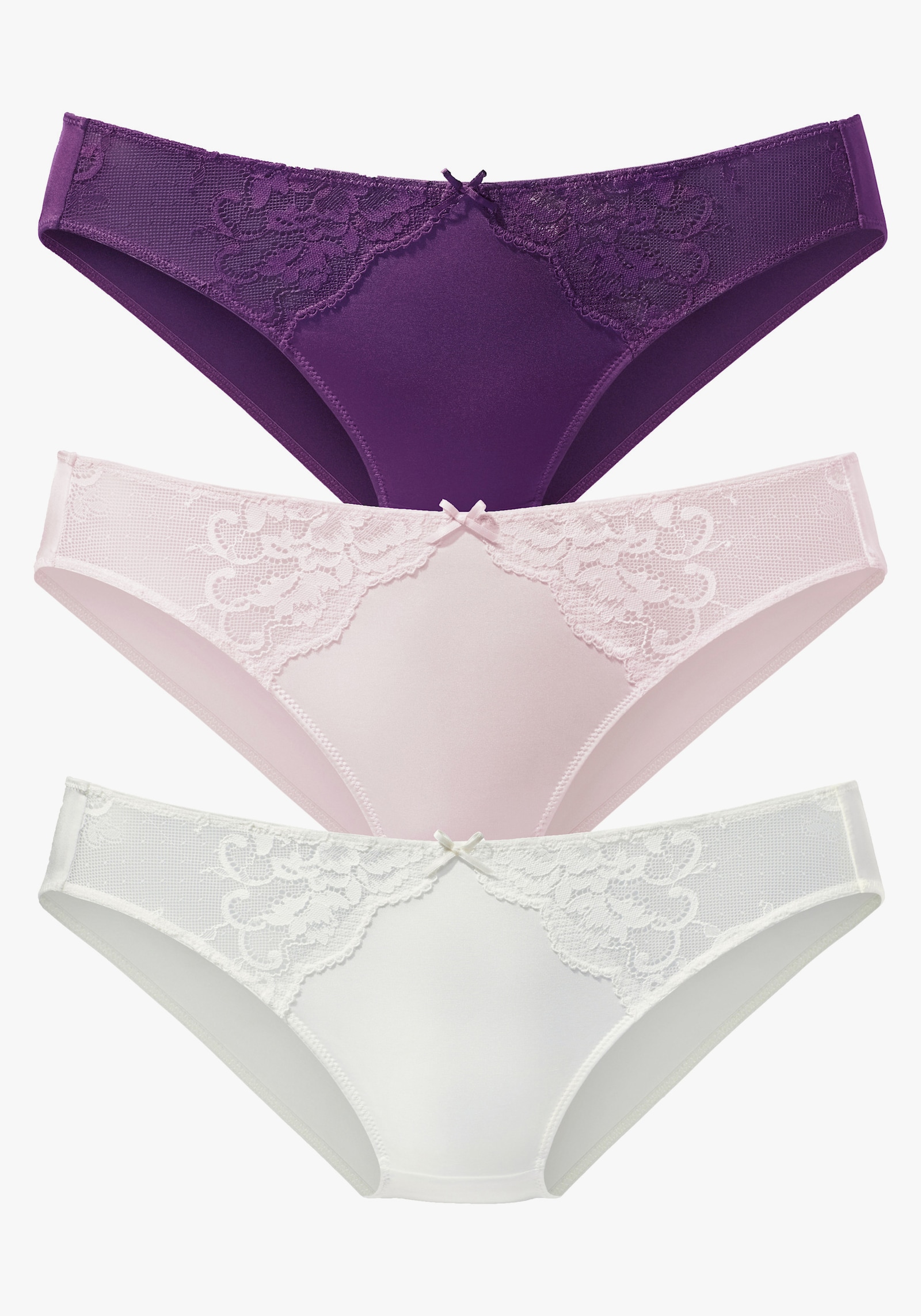 petite fleur by Lascana Slip - paars + lila + crème