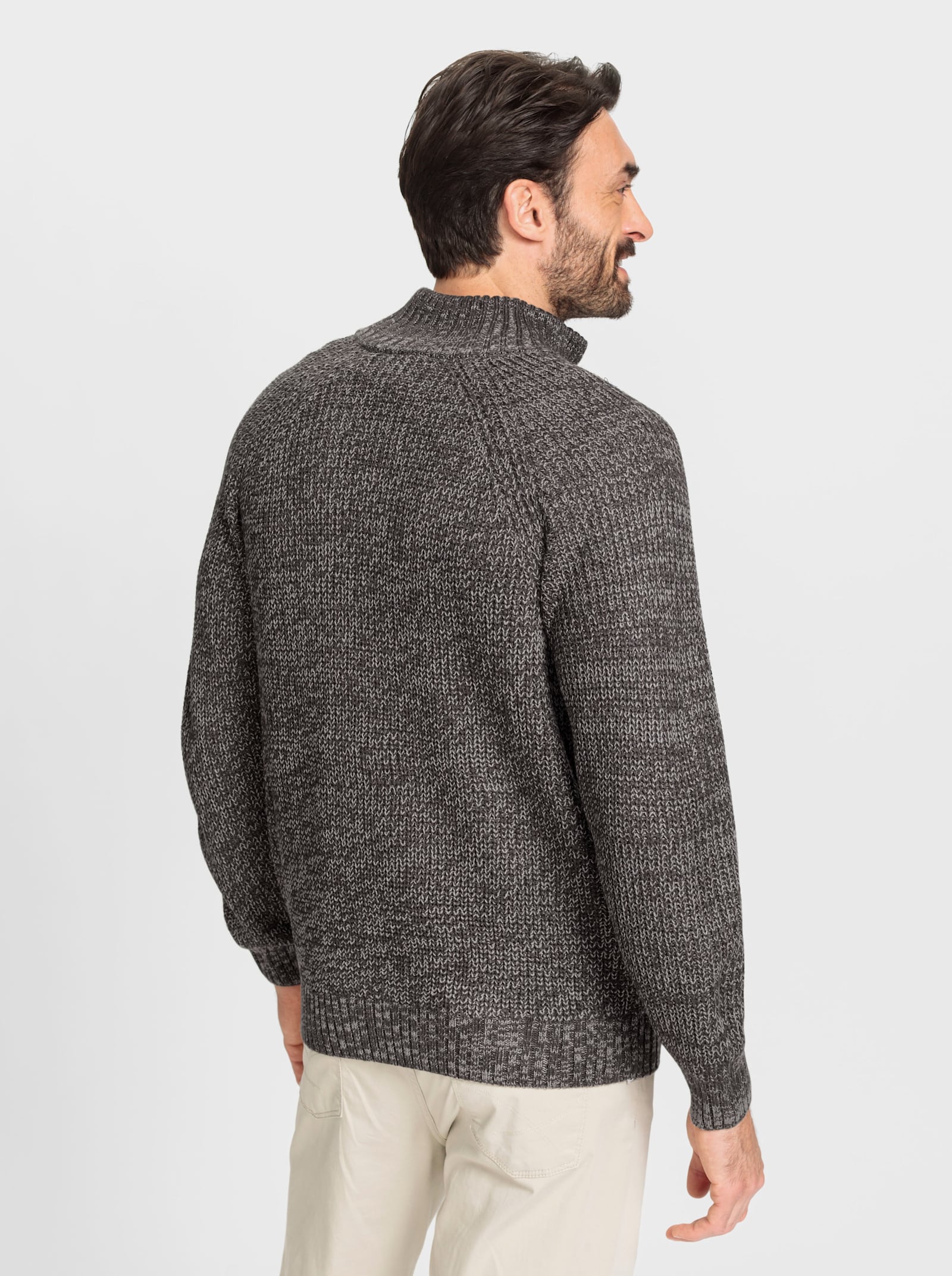 Catamaran Strickjacke mit durchgehendem Reissverschluss - anthrazit-meliert