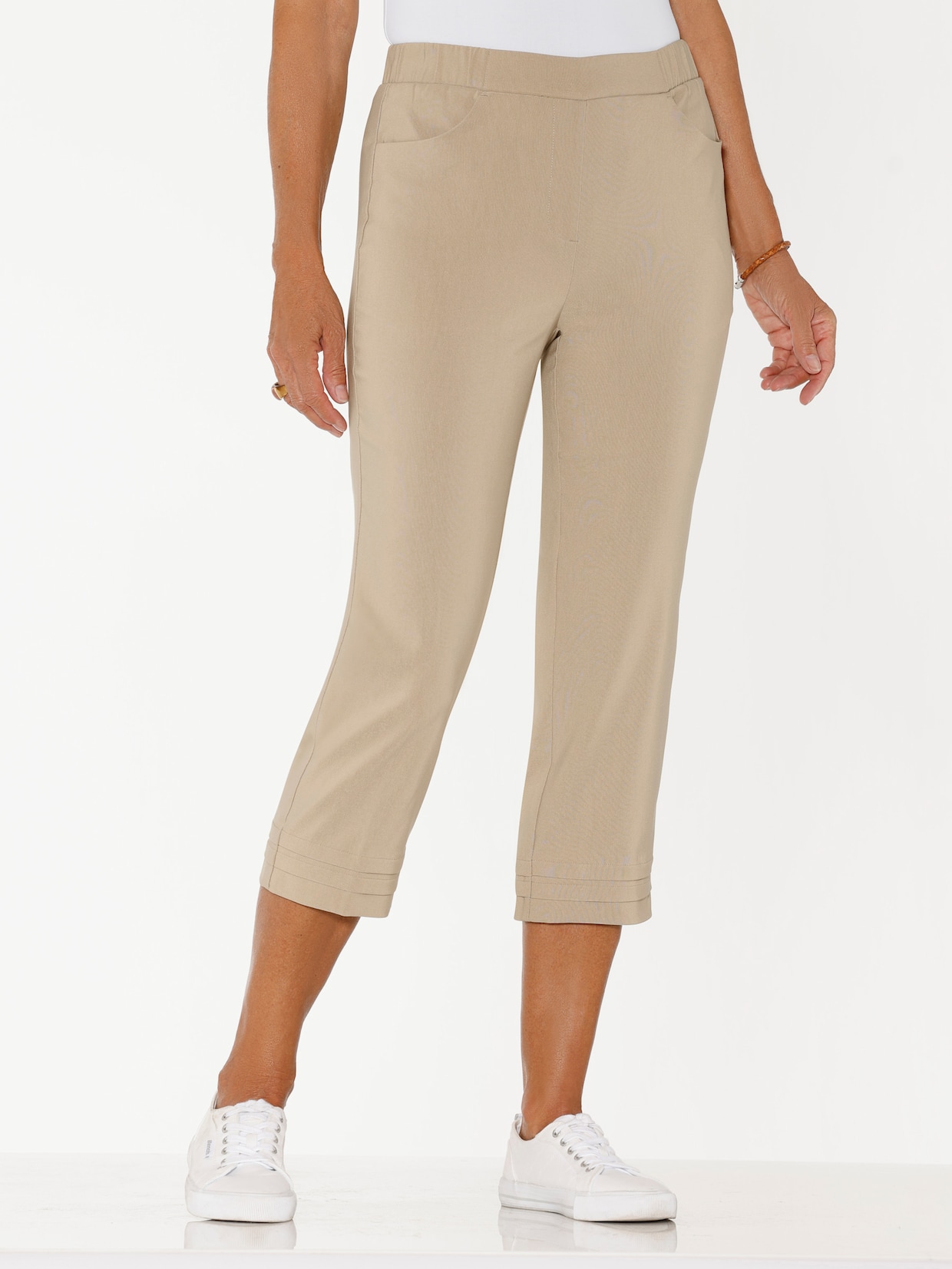 3/4-Hose mit Dehnbund - beige