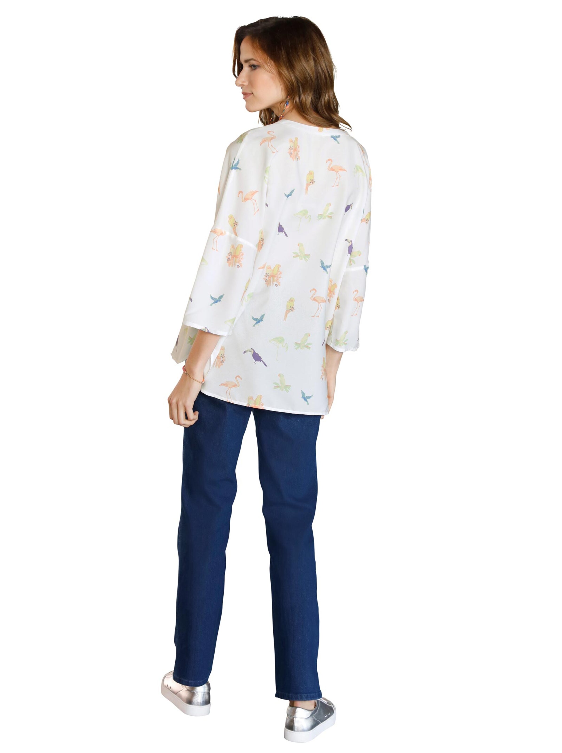 Bluse - weiß-bedruckt