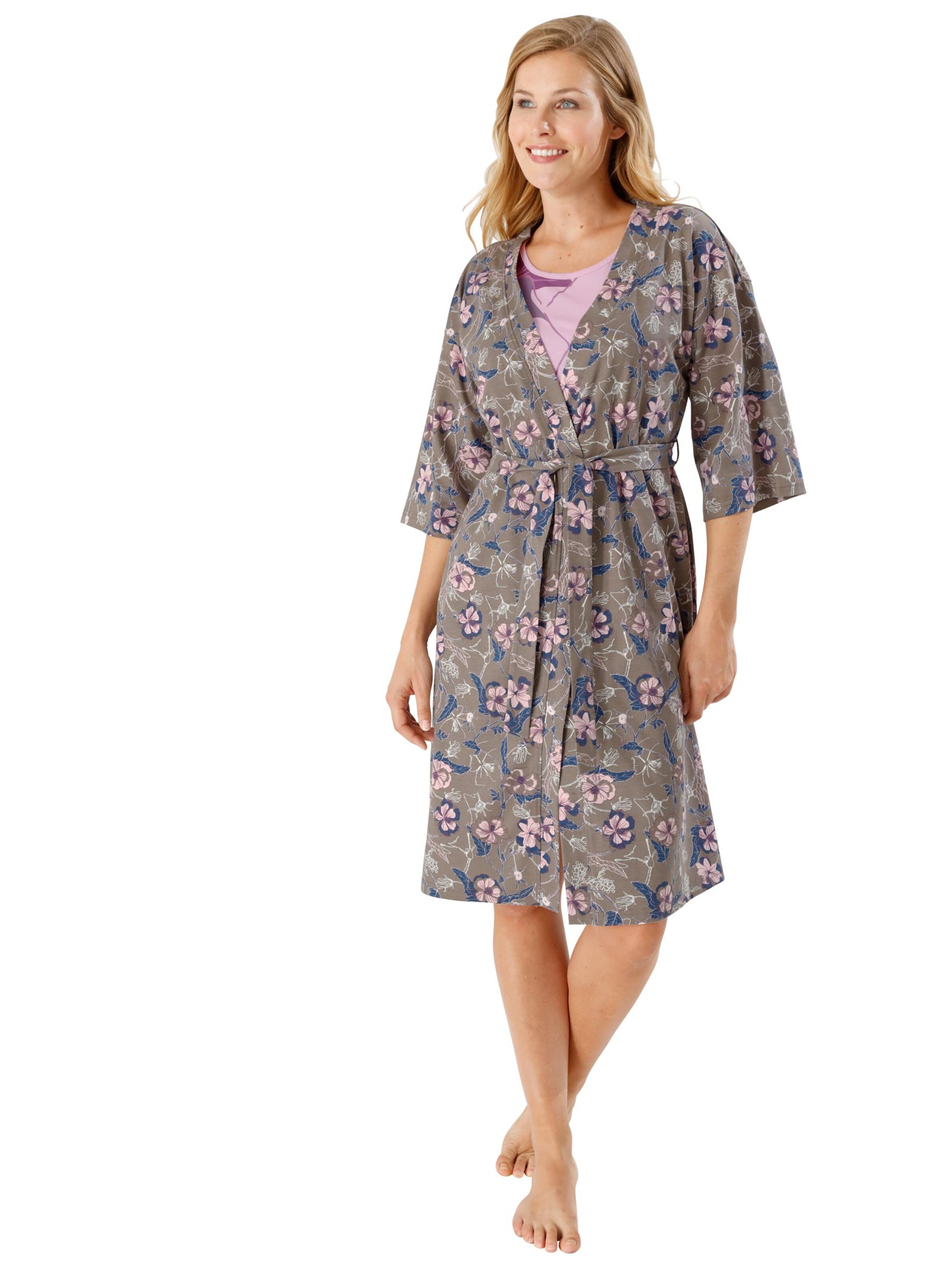 Morgenmantel - geblümt