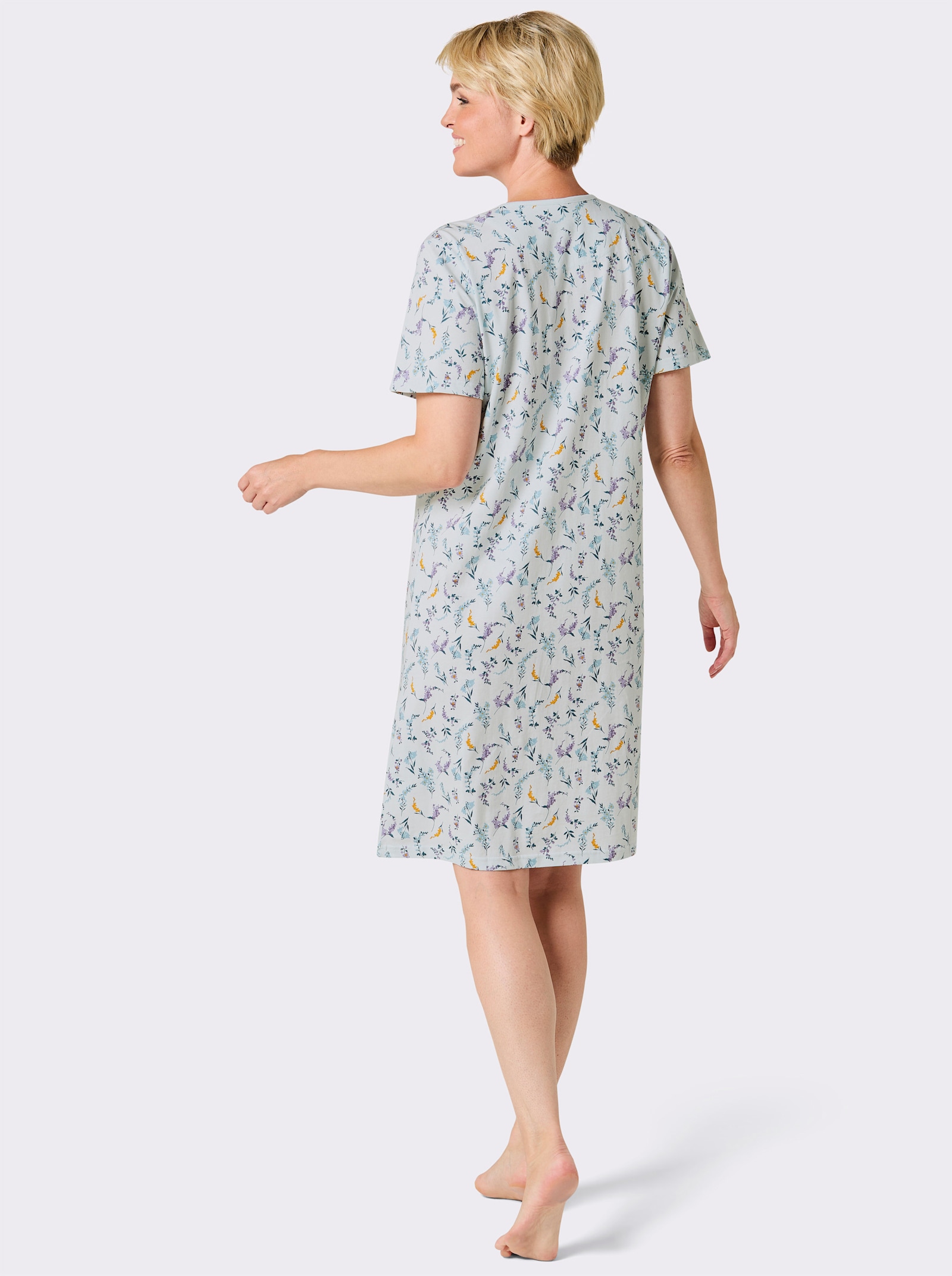 Comtessa Nachthemd - kalkmint-bedruckt