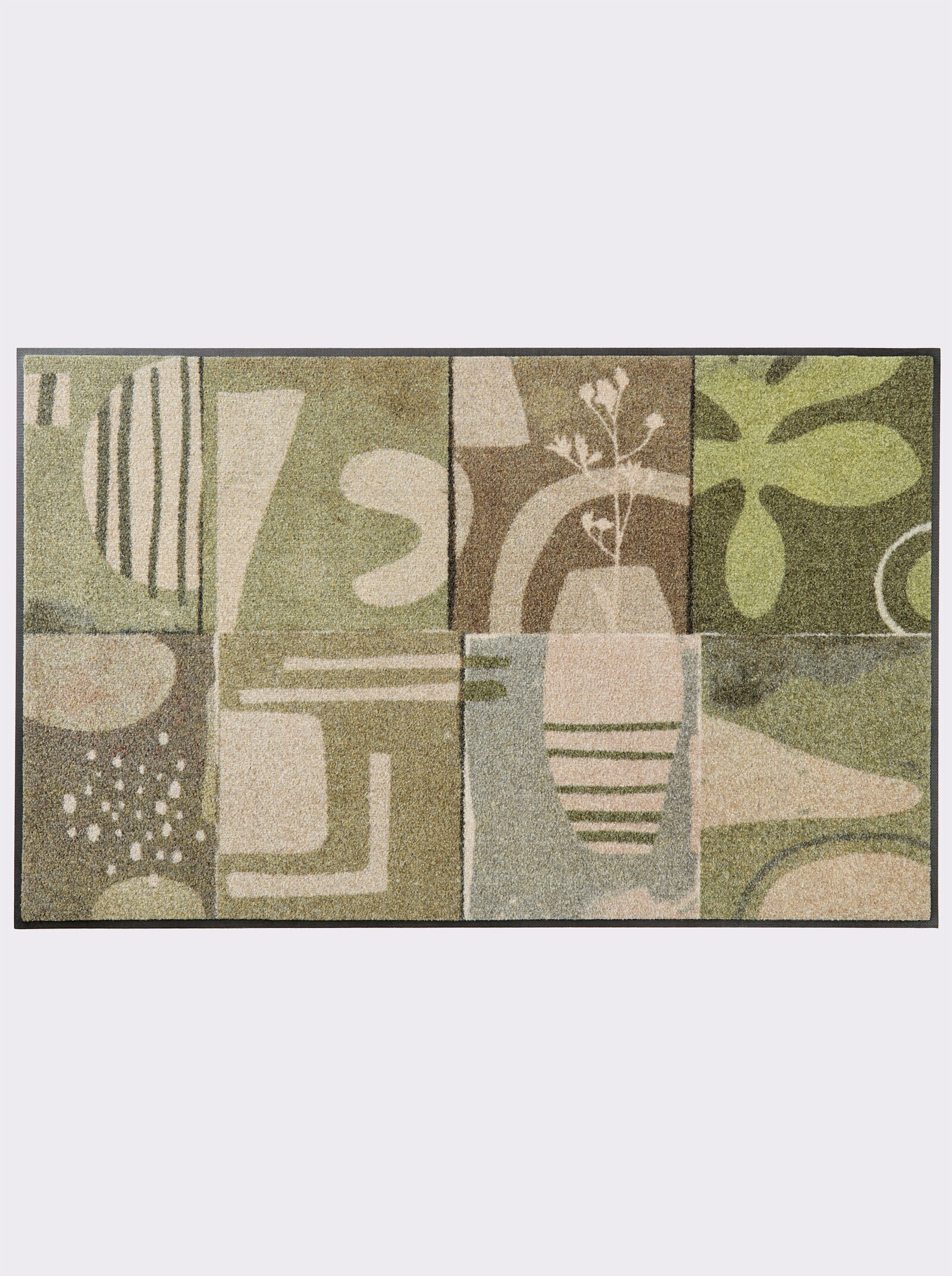 wash+dry by Kleen-Tex Fussmatte - grün-natur