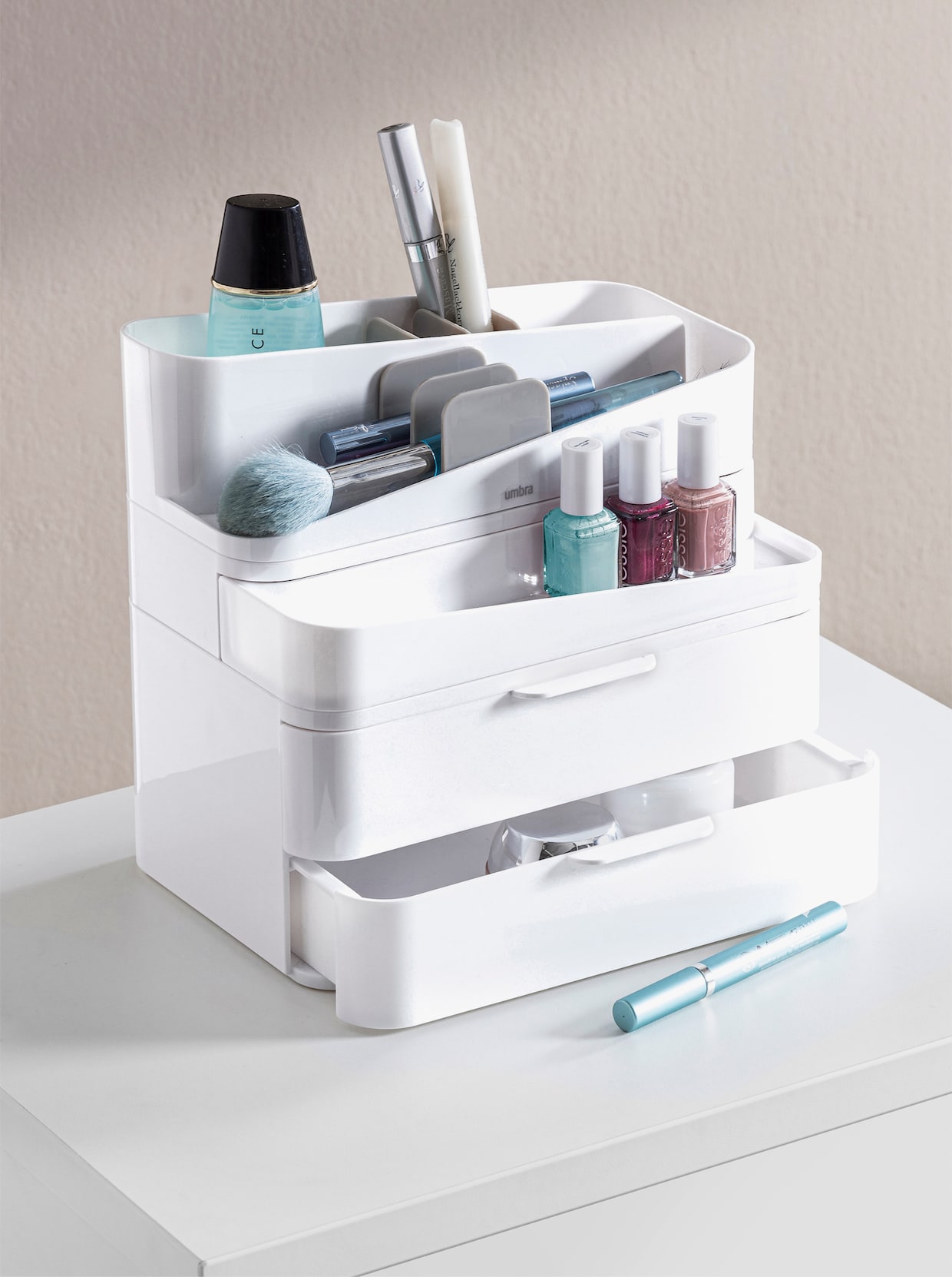 heine home Organisateur maquillage - blanc