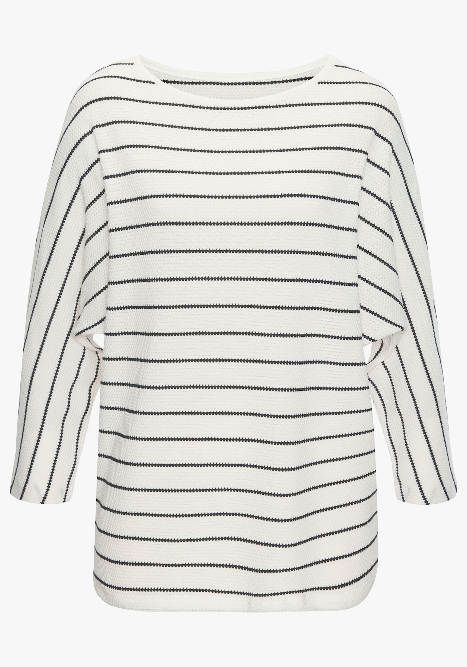 Vivance 3/4-Arm-Shirt - weiß, schwarz