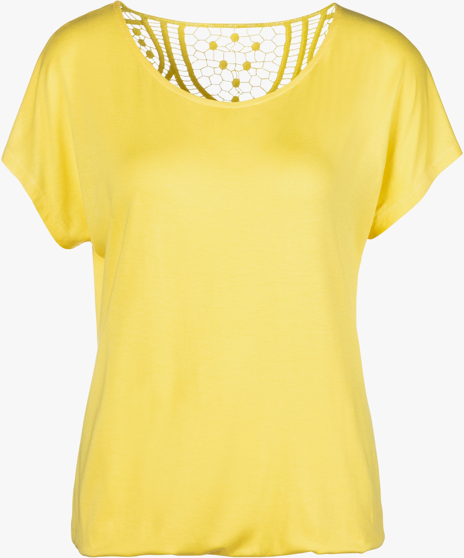 Vivance Kurzarmshirt - gelb, creme