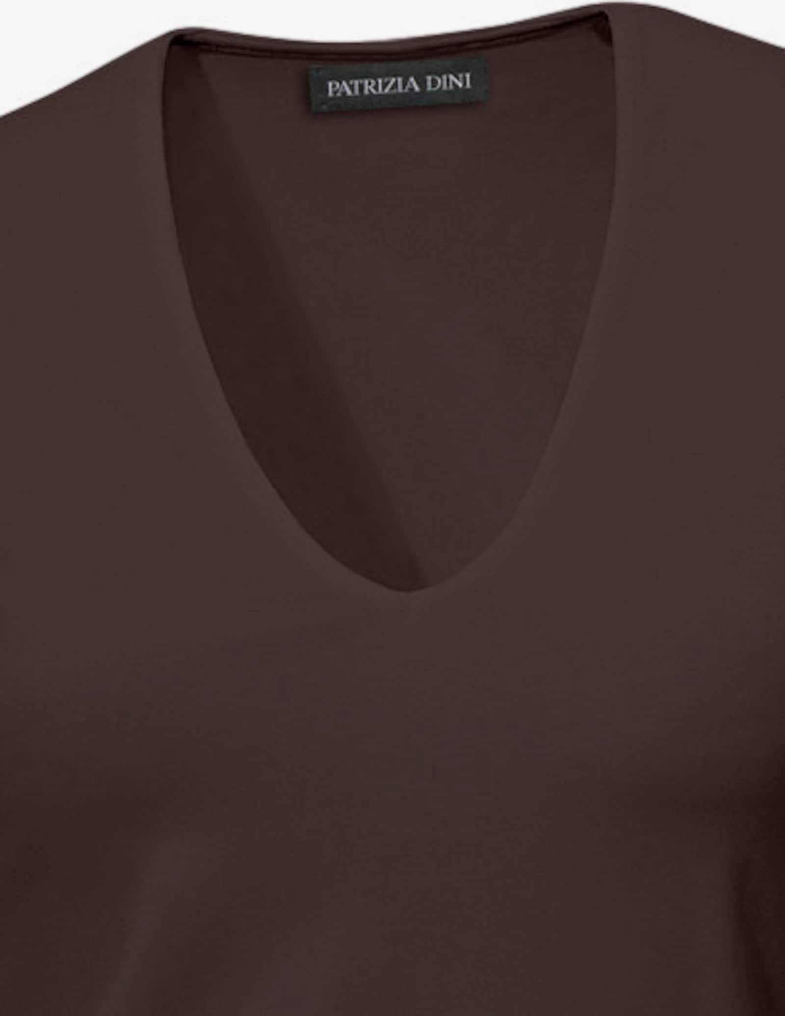 heine Kurzarmshirt mit Halbarm - schokobraun