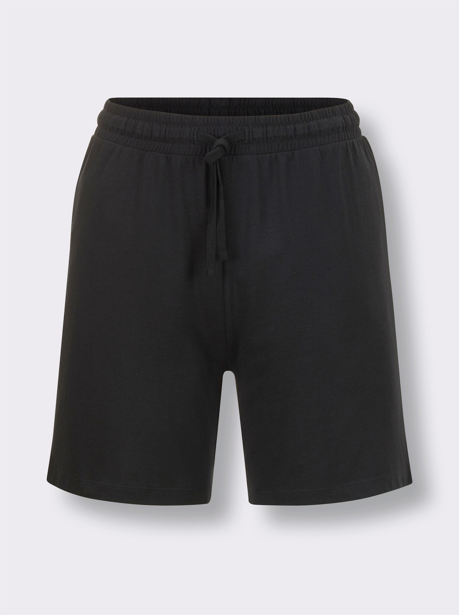 wäschepur Shorty mit platziertem Print - weiß-schwarz