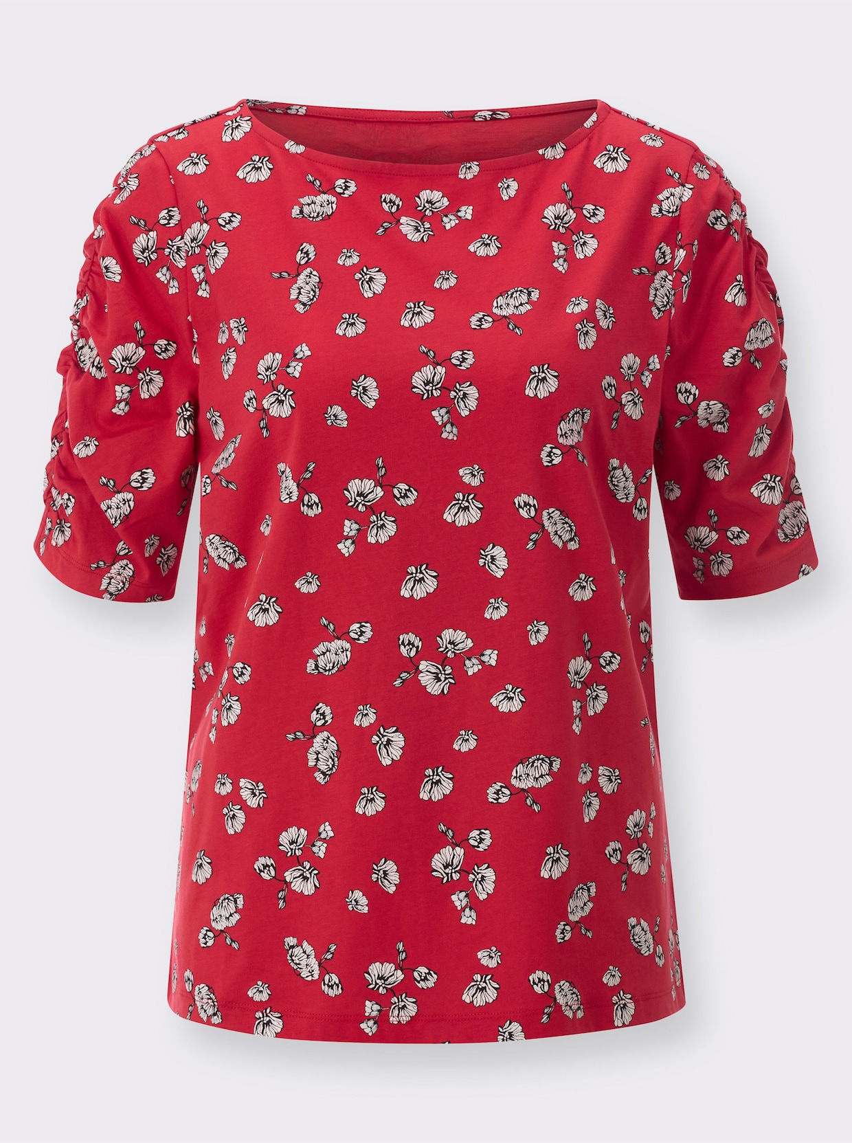 Shirt met korte mouwen - aardbei/ecru bedrukt