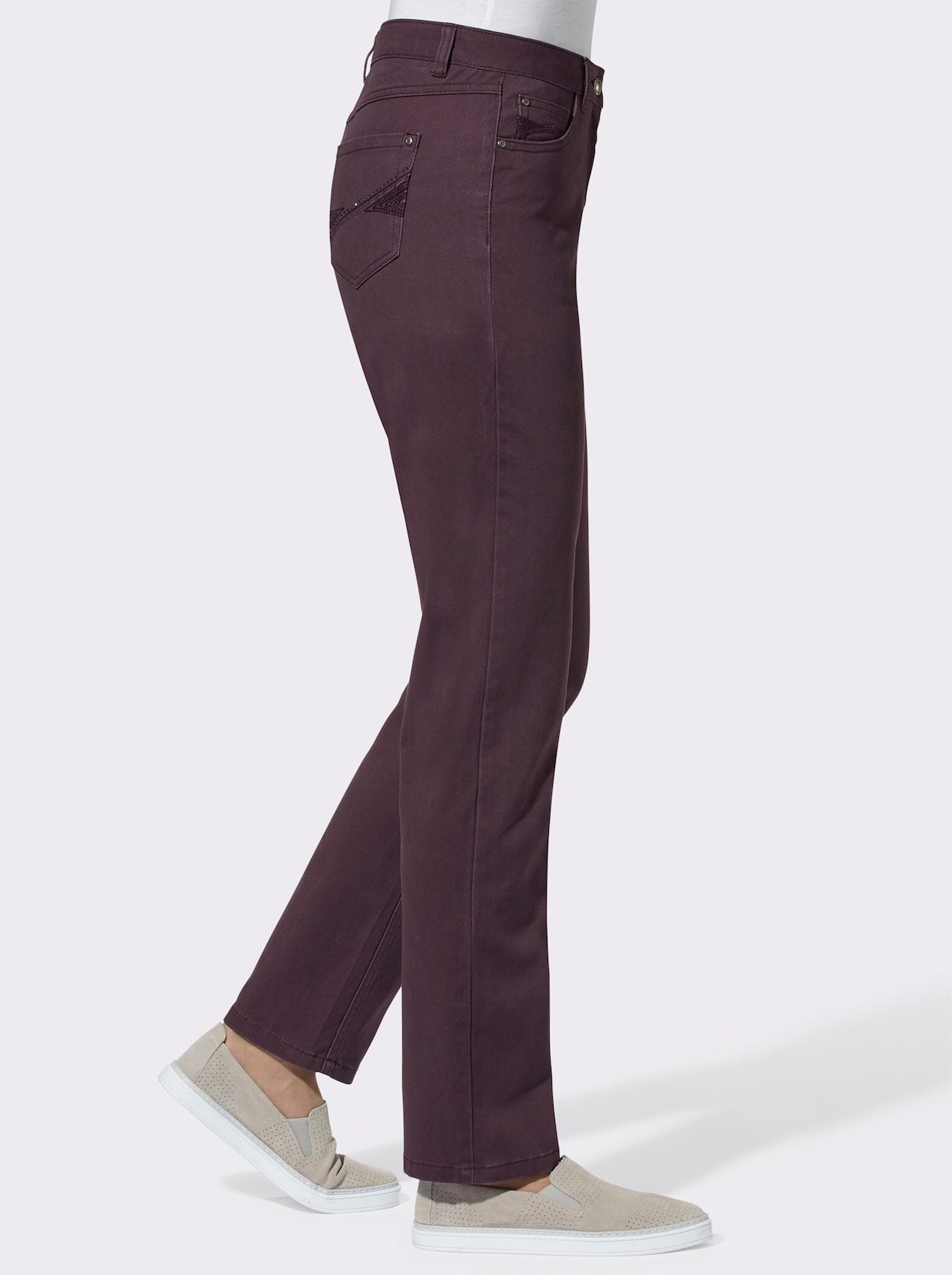 5-Pocket-Jeans - aubergine