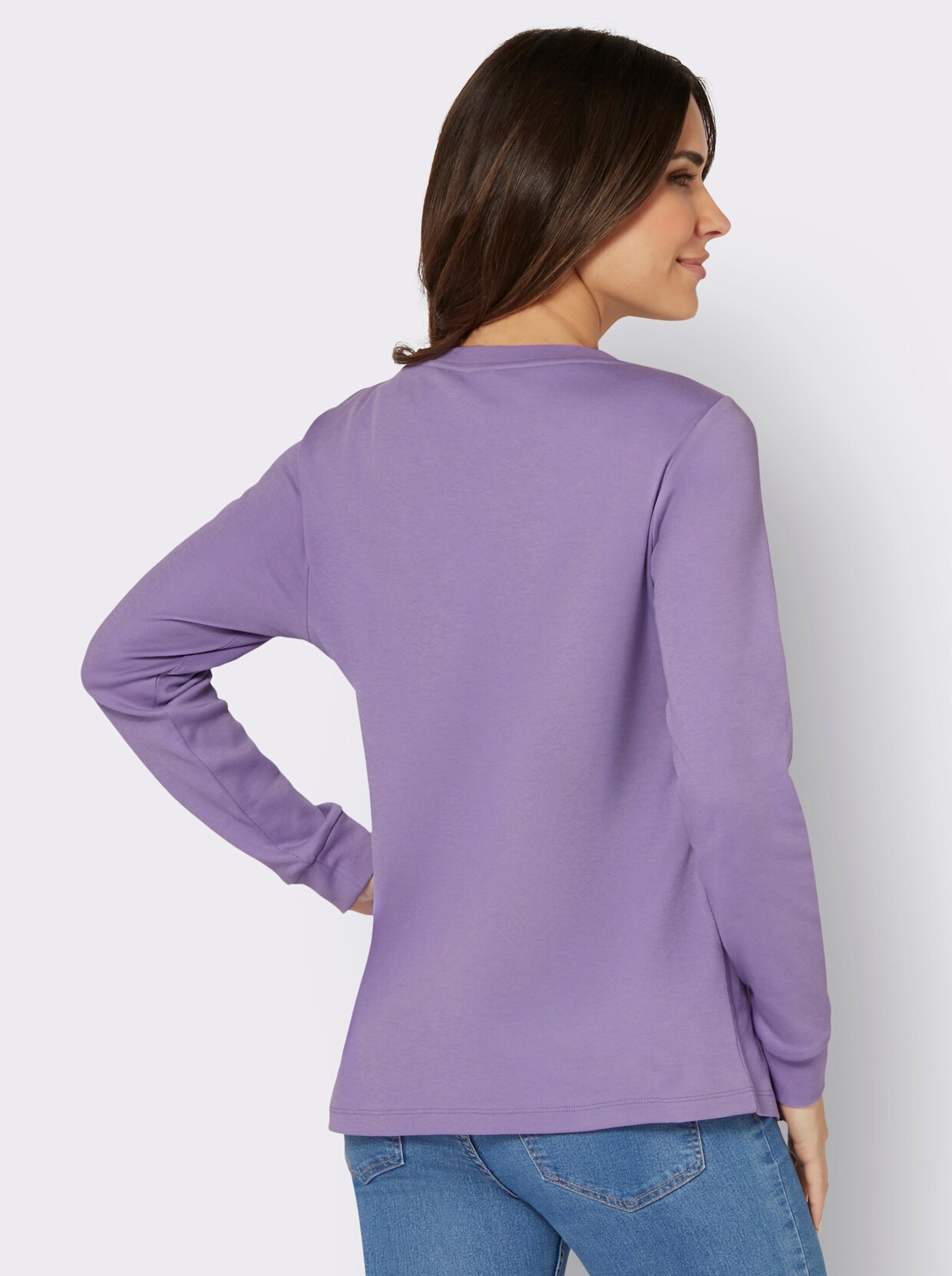 Sweatshirt - lavendel-ecru