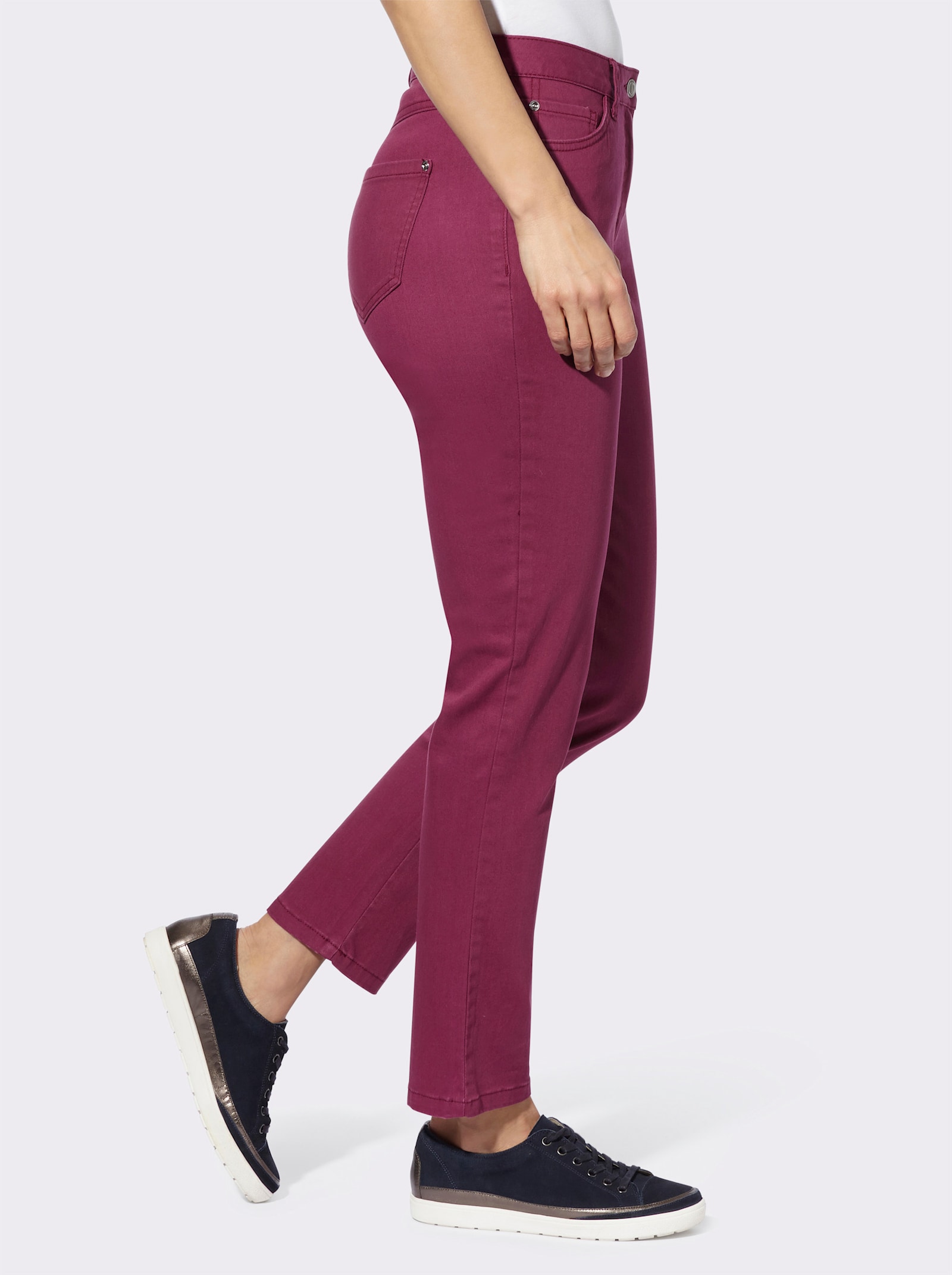 Hose in knöchelfreier Länge - bordeaux