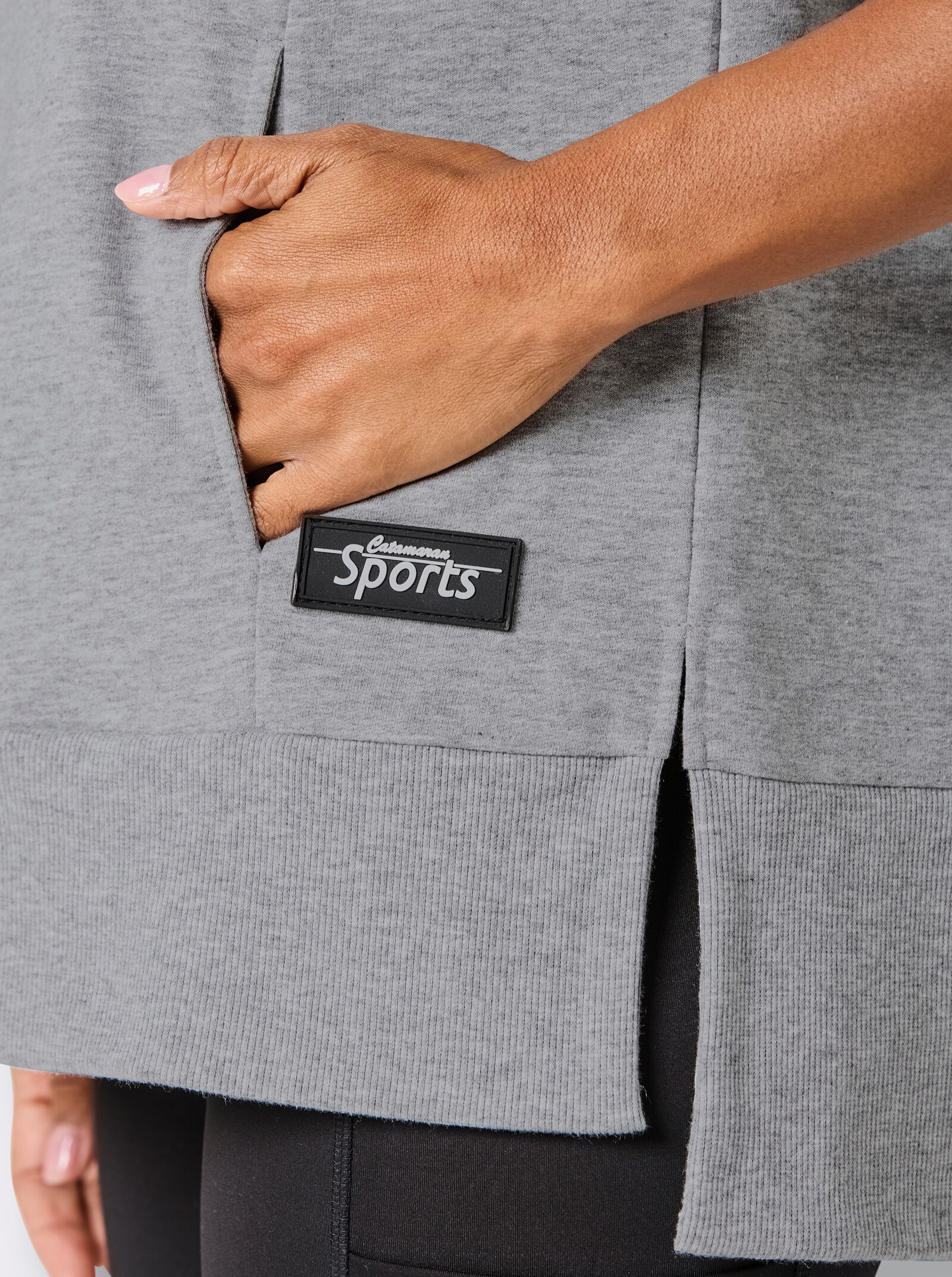 Catamaran Sports Sweatshirt mit Kapuze - grau-meliert