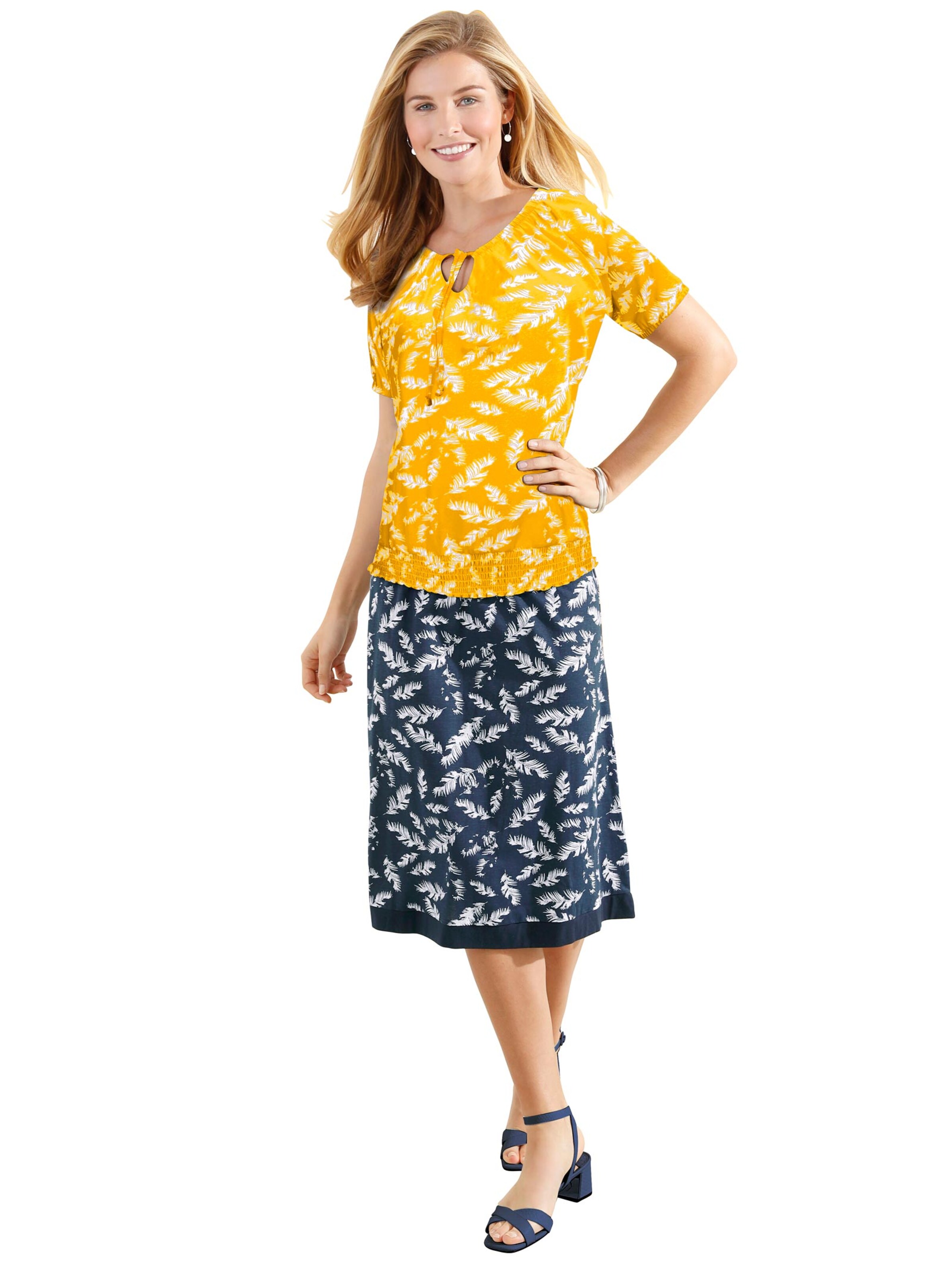 Shirt - gelb-gemustert